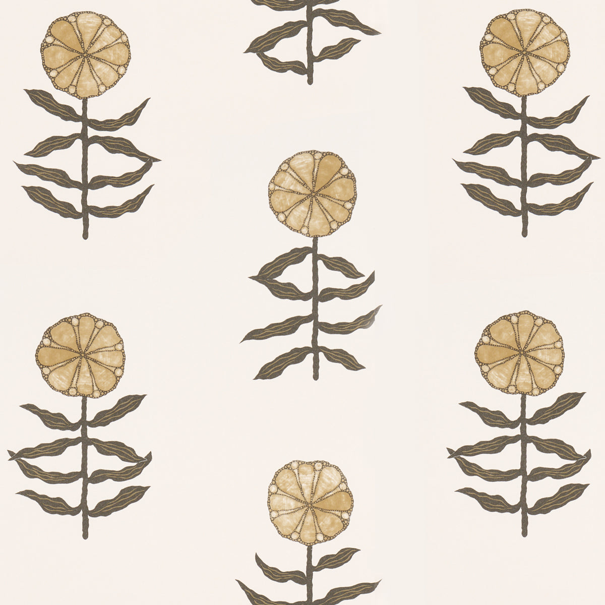 Pretty Petals fabric in neutral color - pattern number 5015450 - by Schumacher in the Marian Mcevoy collection