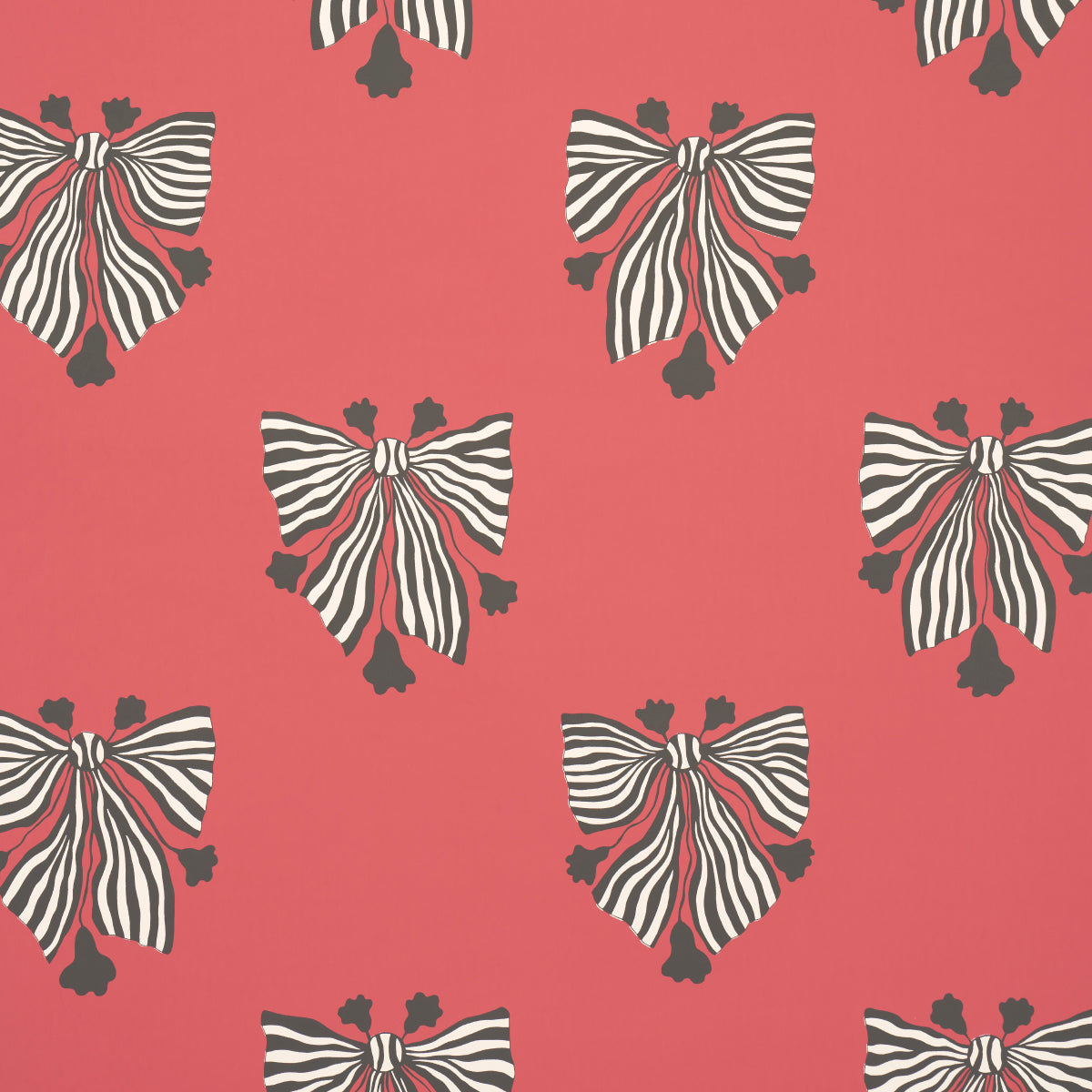 Bow Wow Wow fabric in red color - pattern number 5015471 - by Schumacher in the Marian Mcevoy collection