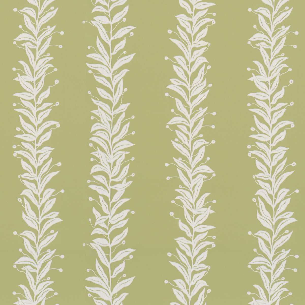 Tendril Stripe fabric in olive color - pattern number 5015492 - by Schumacher in the Marian Mcevoy collection