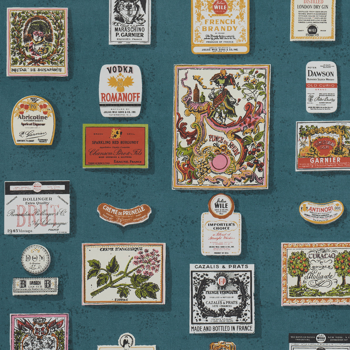 Salud wallpaper in grotto blue color - pattern number 5015600 - by Schumacher in the Backdrop I collection