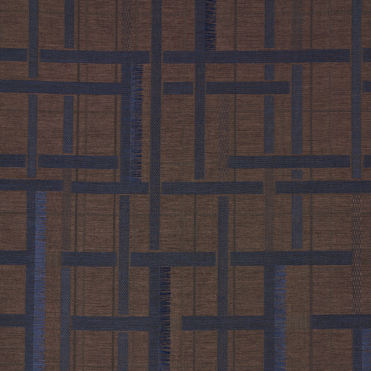 Axel Plaid Wallcovering wallpaper in navy espresso color - pattern number 5015721 - by Schumacher in the Patterson Flynn collection