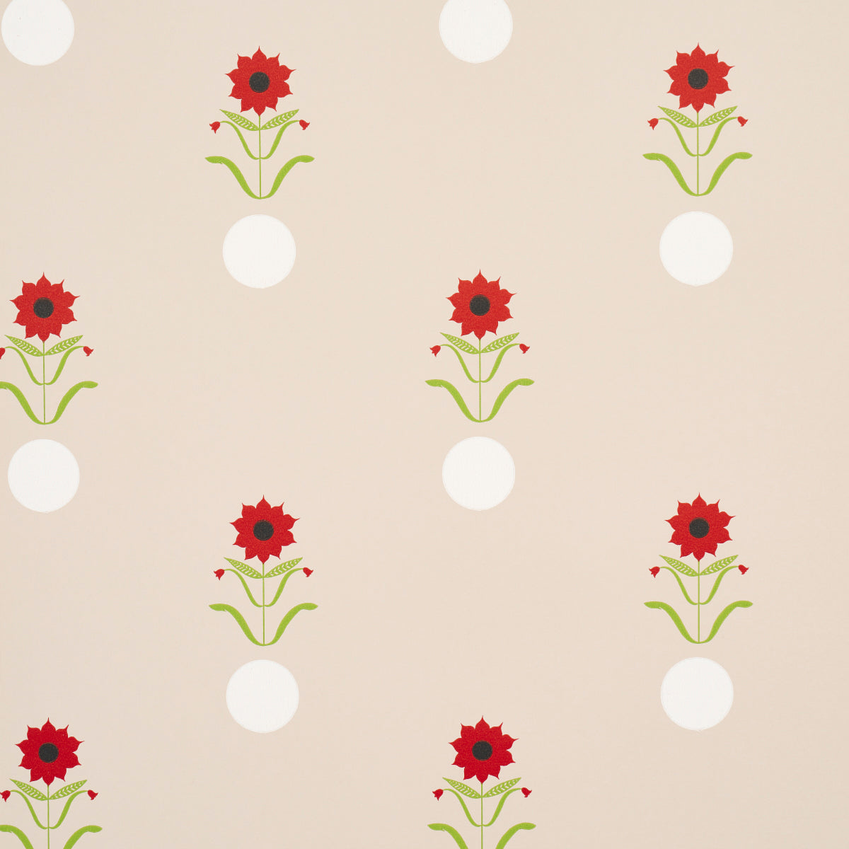 Forget Me Dots wallpaper in neutral color - pattern number 5015880 - by Schumacher in the Peg Norriss collection
