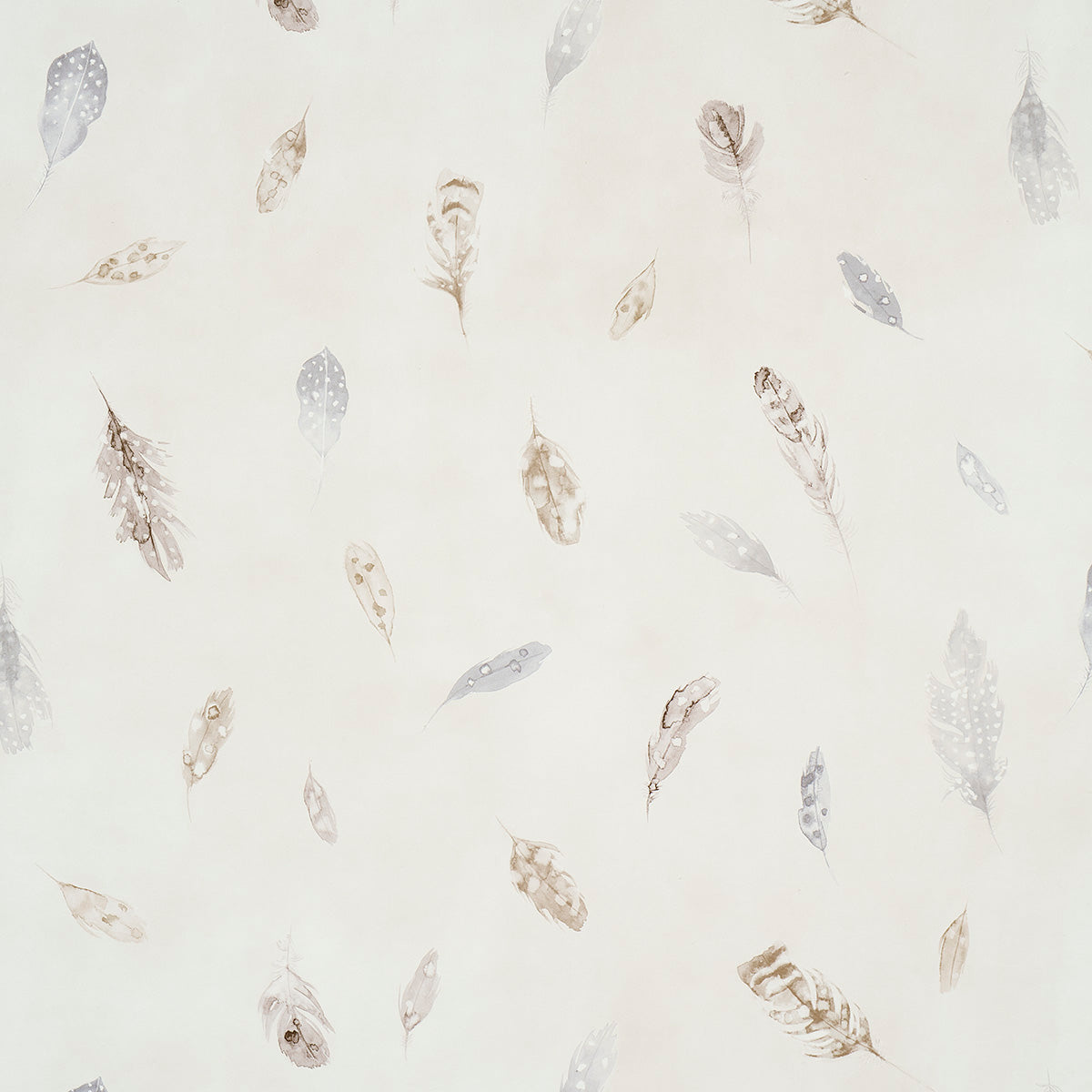 Woodland Feathers fabric in pebble color - pattern number 5016060 - by Schumacher in the A Country Life collection