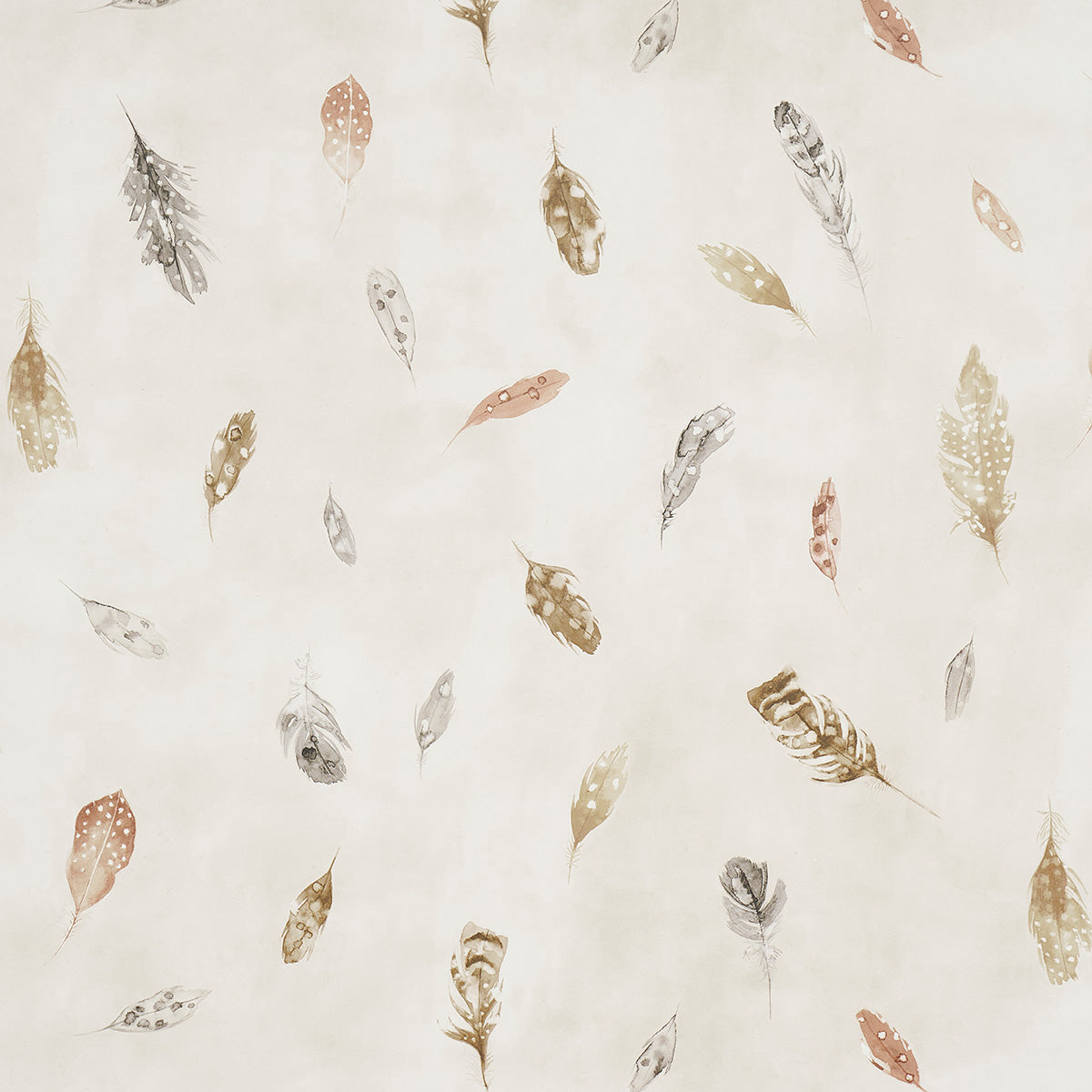 Woodland Feathers fabric in autumn color - pattern number 5016061 - by Schumacher in the A Country Life collection