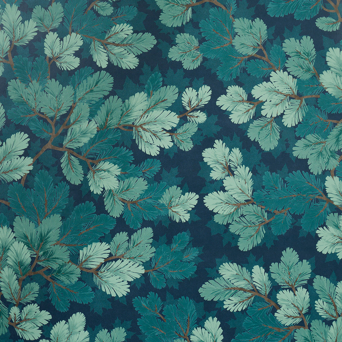 Covey Hedge fabric in midnight color - pattern number 5016070 - by Schumacher in the A Country Life collection