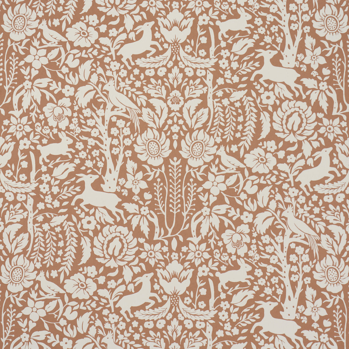 Deerfield wallpaper in spice color - pattern number 5016262 - by Schumacher in the Craft Revival collection