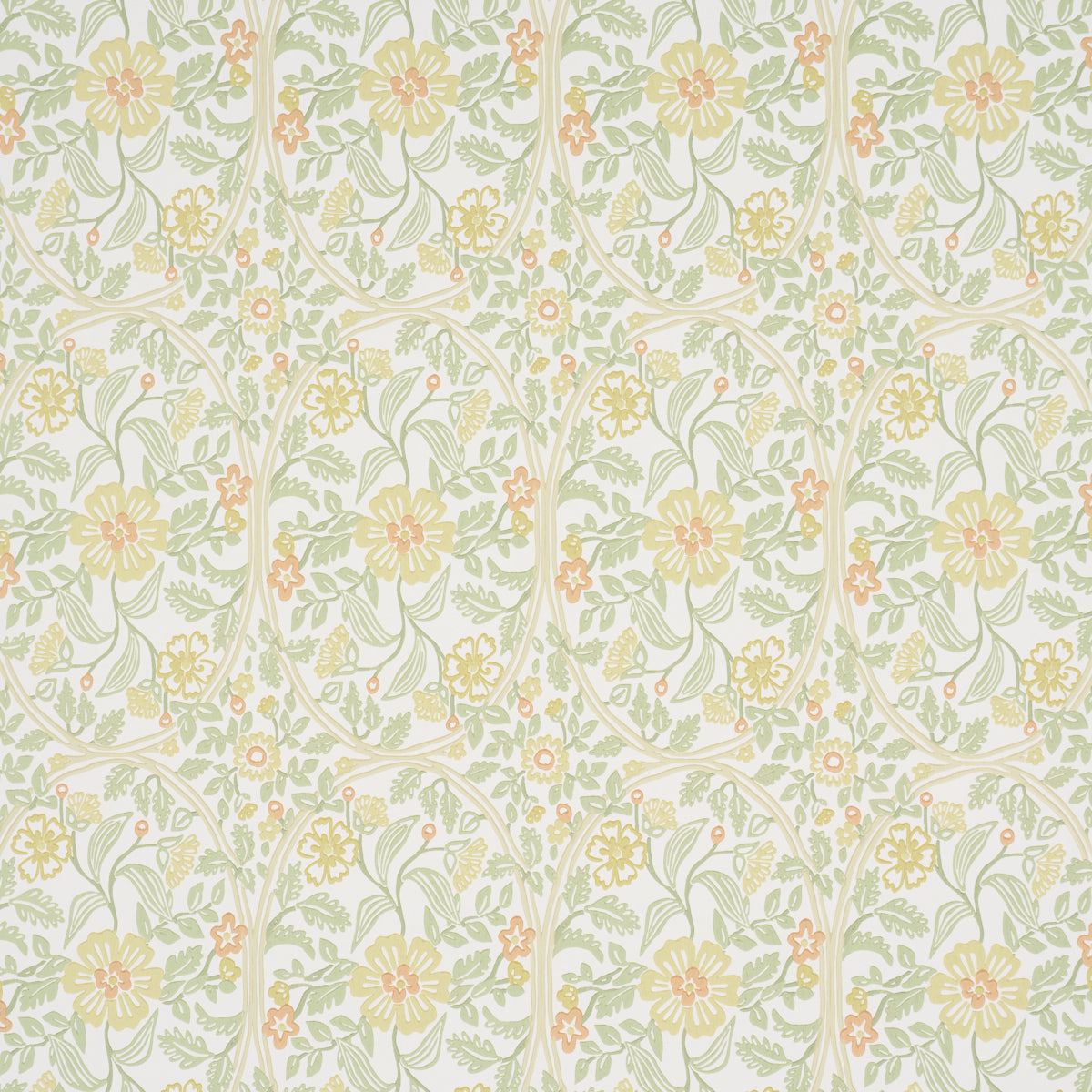 Garden Guild wallpaper in marigold color - pattern number 5016271 - by Schumacher in the Craft Revival collection