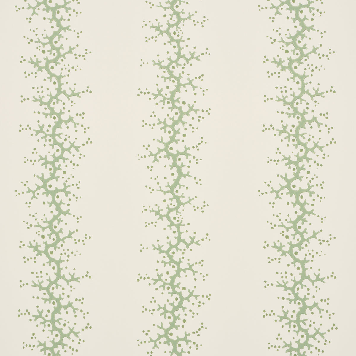 Coral Stripe wallpaper in green color - pattern number 5016452 - by Schumacher in the Wallflowers II collection