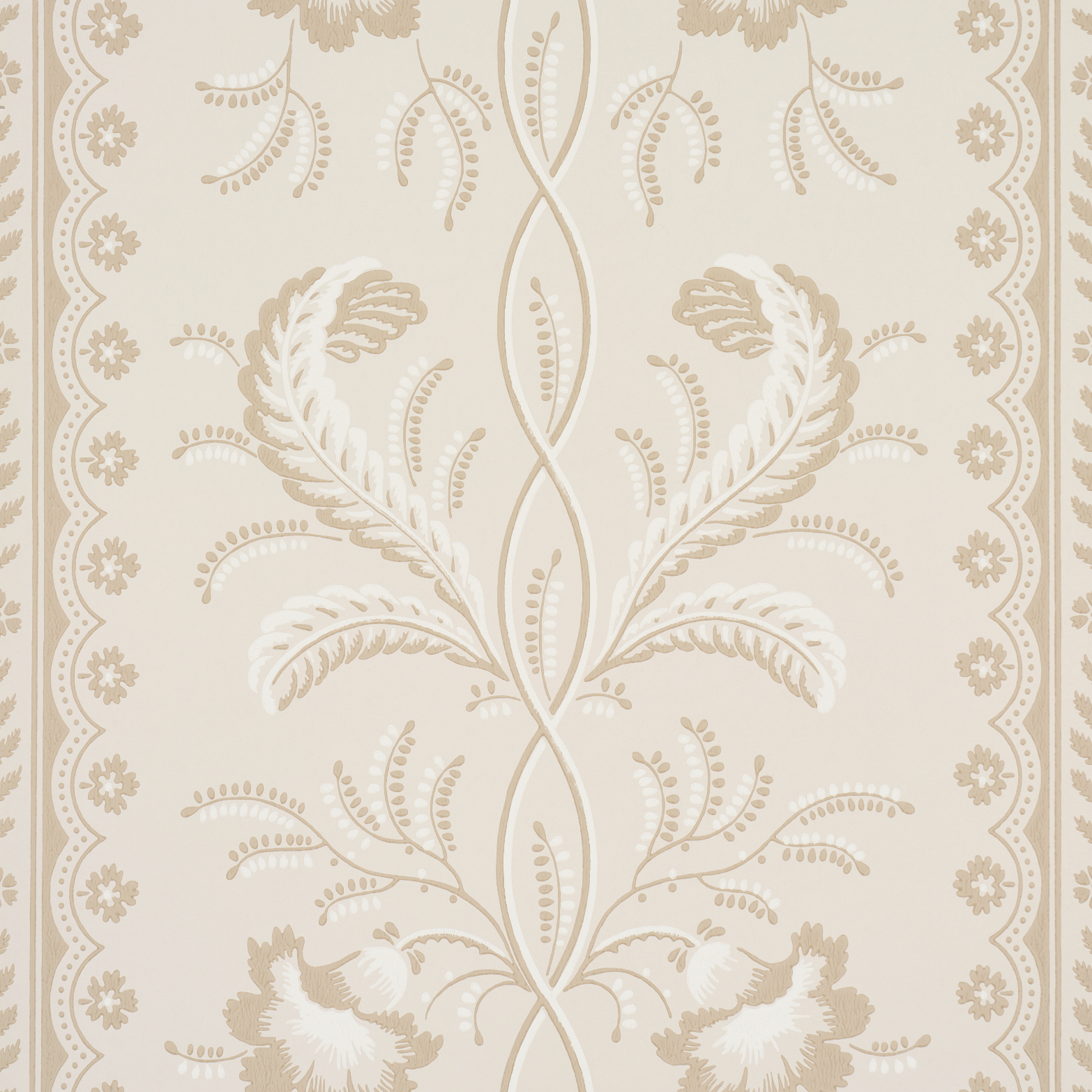Bell Flowers wallpaper in neutral color - pattern number 5016492 - by Schumacher in the Wallflowers II collection