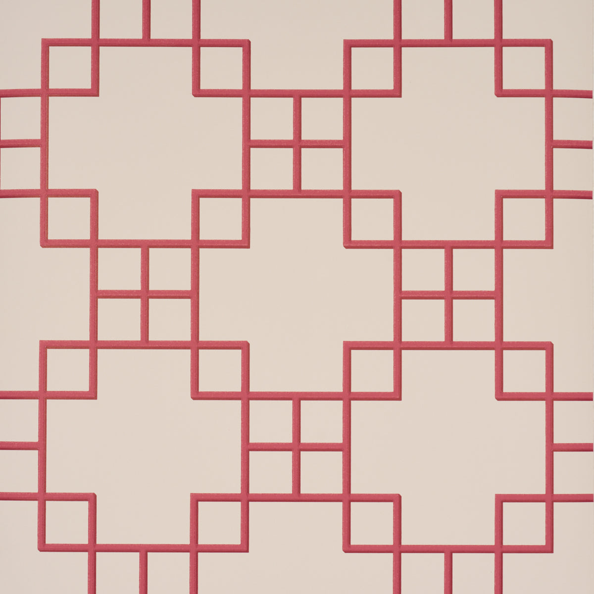 Georgette Trellis wallpaper in red color - pattern number 5016502 - by Schumacher in the A Love Affair collection