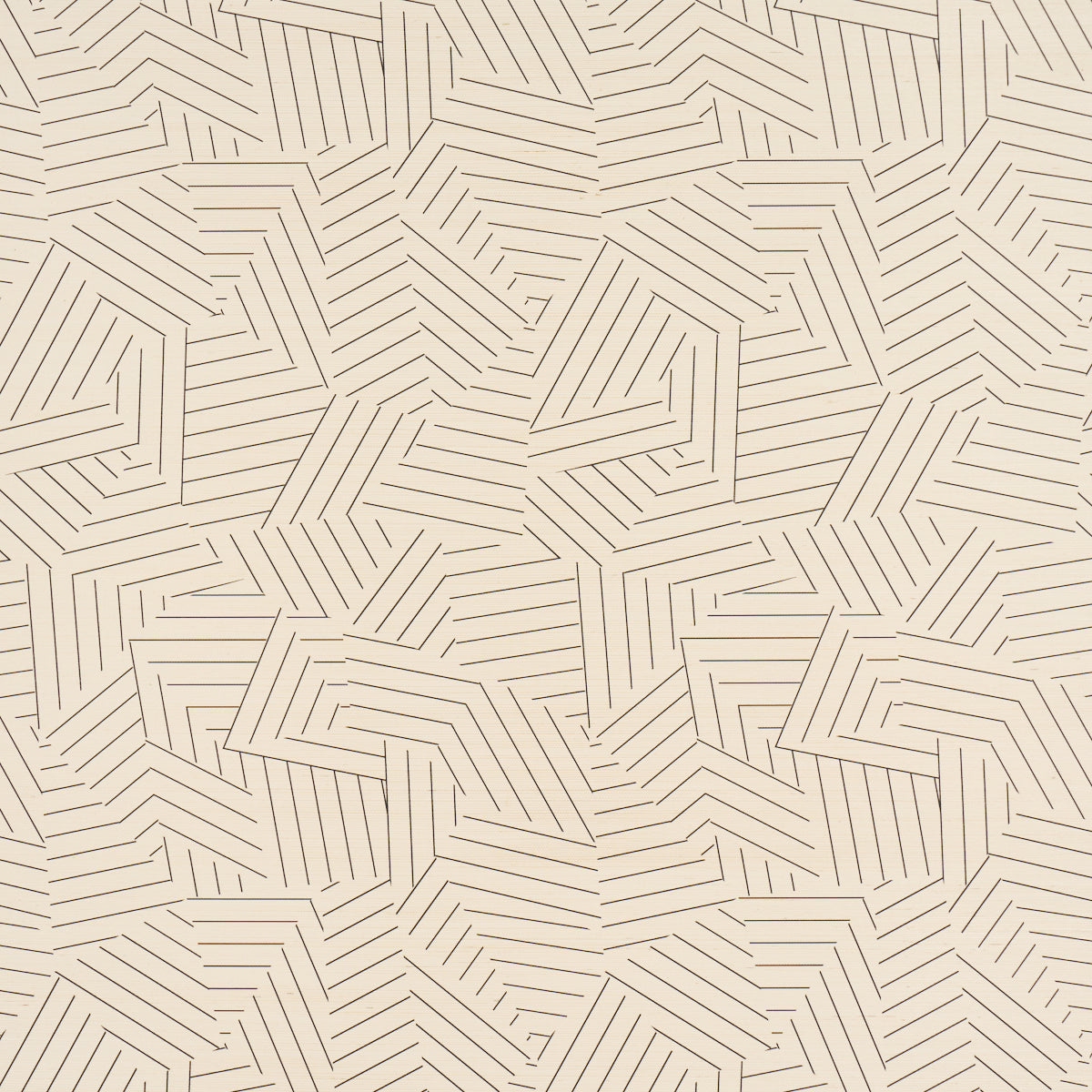 Deconstructed Stripe Sisal wallpaper in black color - pattern number 5016580 - by Schumacher in the Textured and Woven Wallcoverings collection