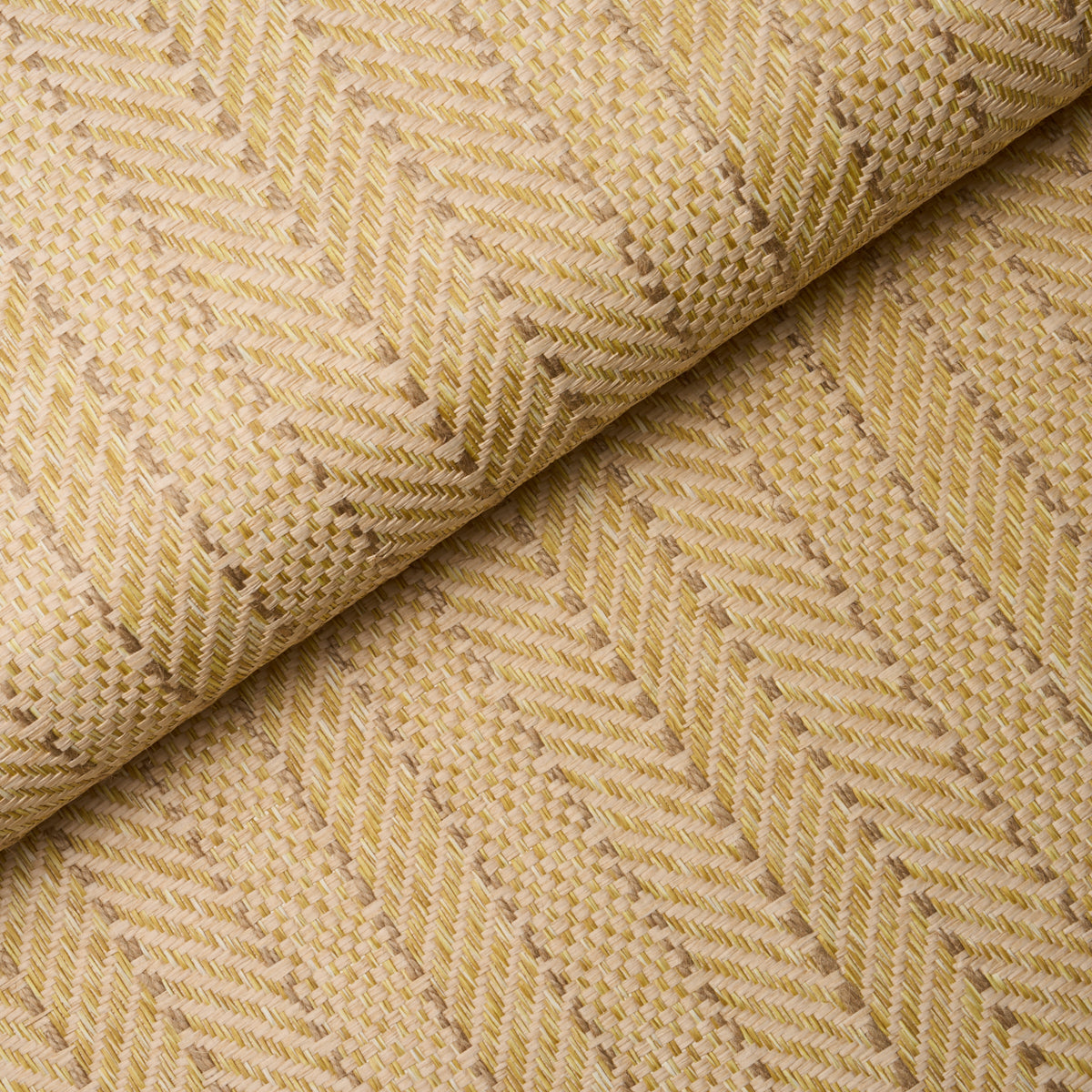 Zig Zag Paperweave wallpaper in sesame color - pattern number 5016600 - by Schumacher in the Textured and Woven Wallcoverings collection