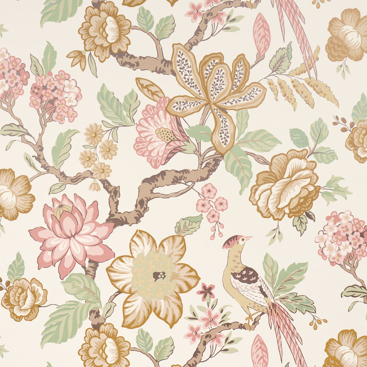 Huntington Gardens wallpaper in petale color - pattern number 5016661 - by Schumacher in the Timothy Corrigan collection