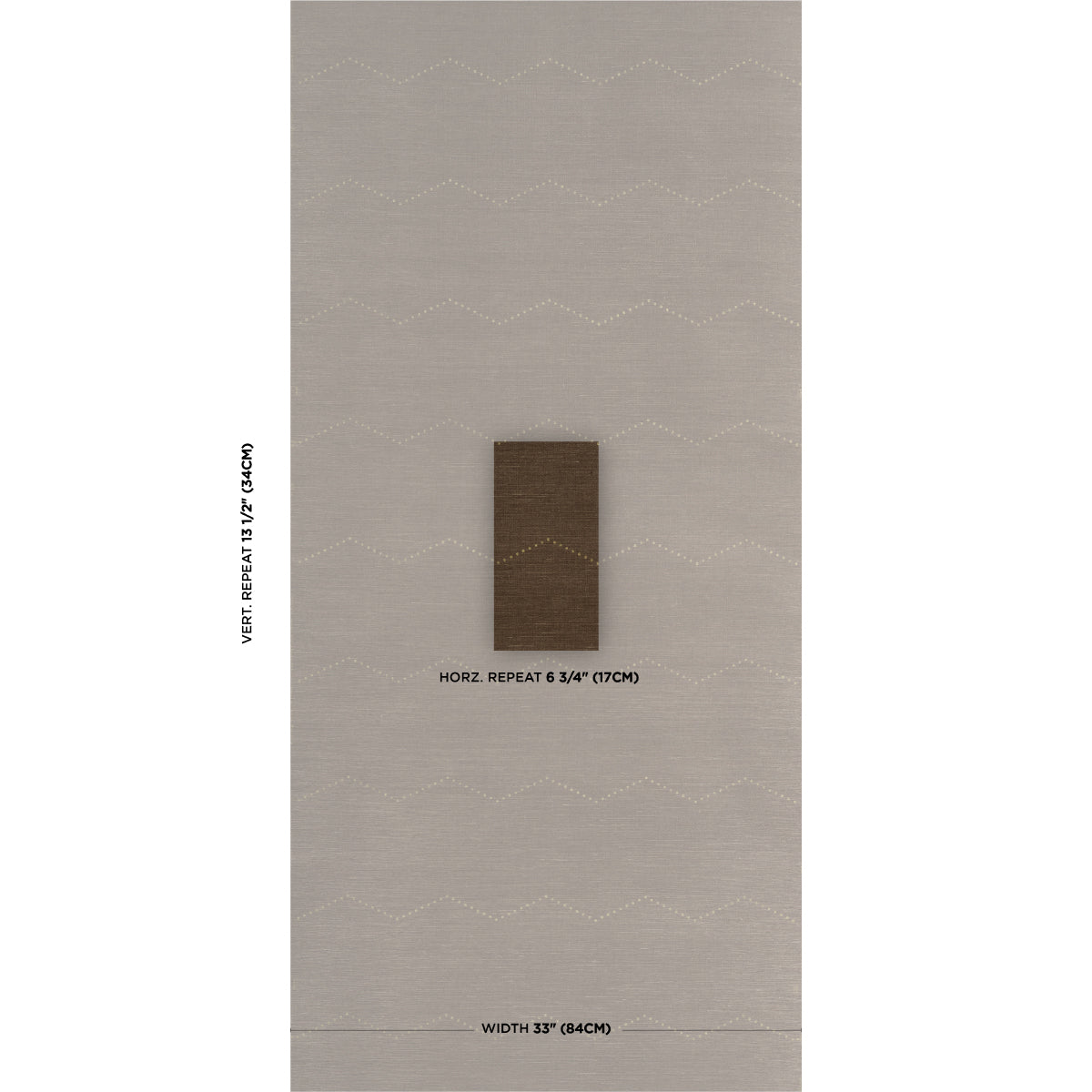 Rivet Stripe Sisal Wallpaper in sepia color - pattern number 5016712 - by Schumacher in the Perennial Favorites collection