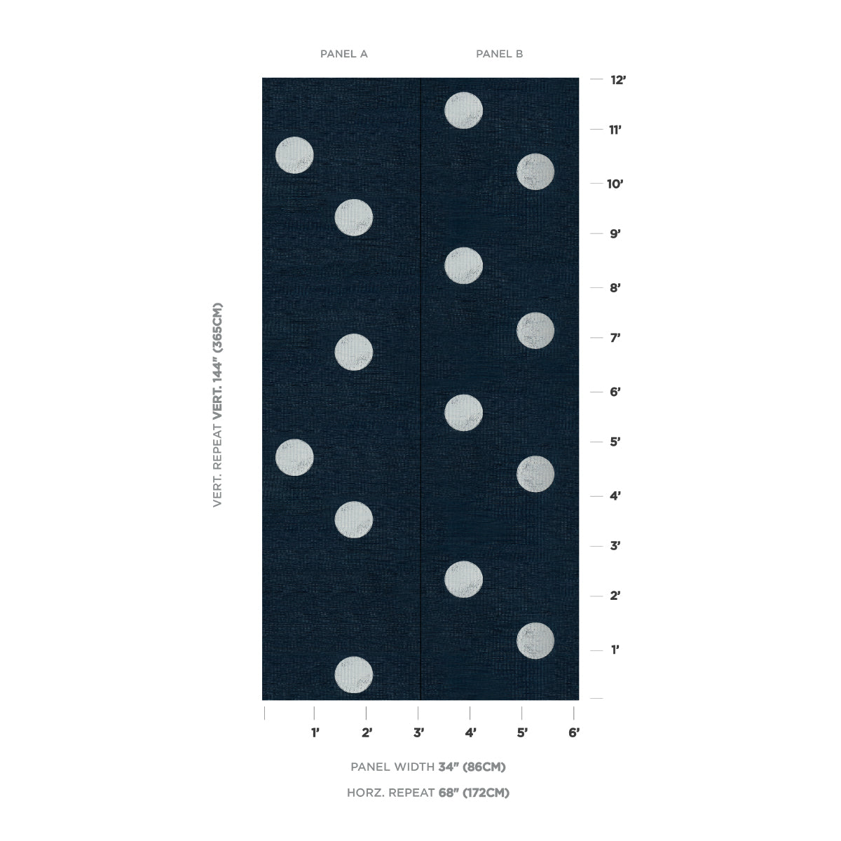 Monte Carlo Sisal 2 Panel Set Wallpaper in indigo color - pattern number 5016842 - by Schumacher in the Backdrop I collection