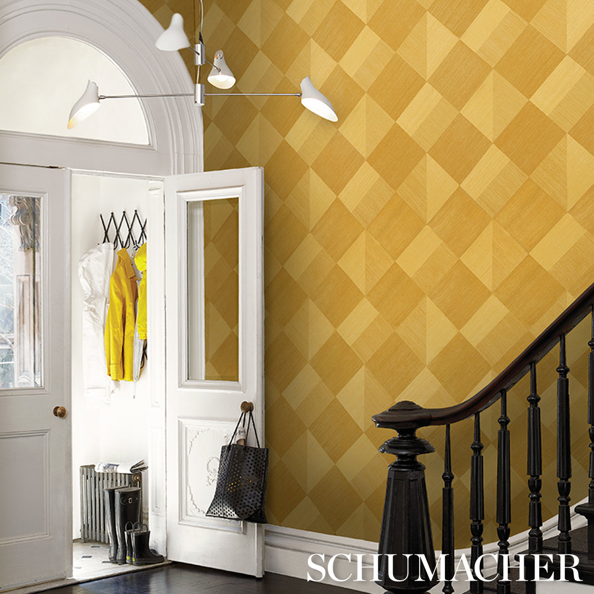 Maestro Wallpaper in tanlines color - pattern number 5016882 - by Schumacher in the Backdrop I collection
