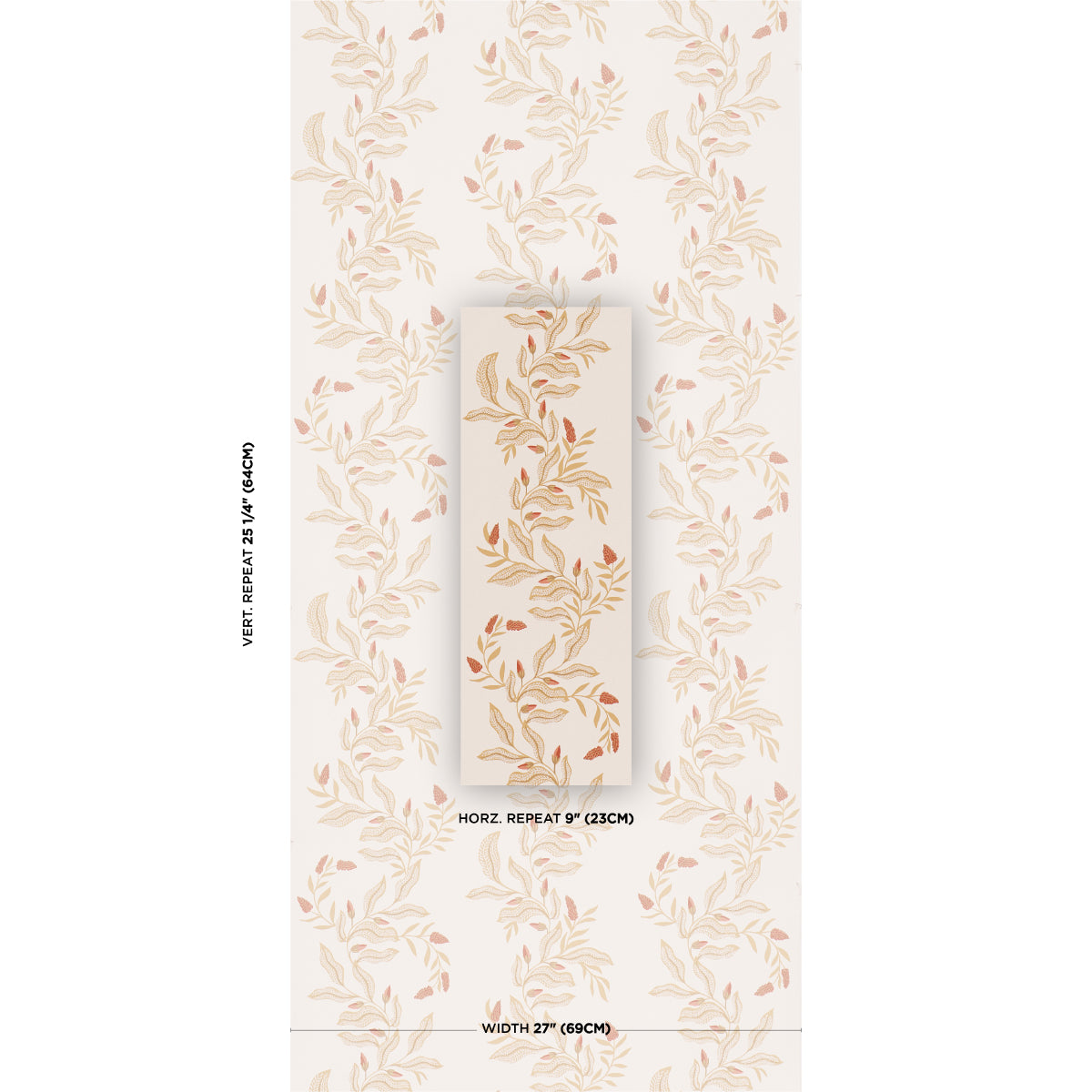Vagary Vines Wallpaper in honeycomb color - pattern number 5016972 - by Schumacher in the Laura Gonzalez collection