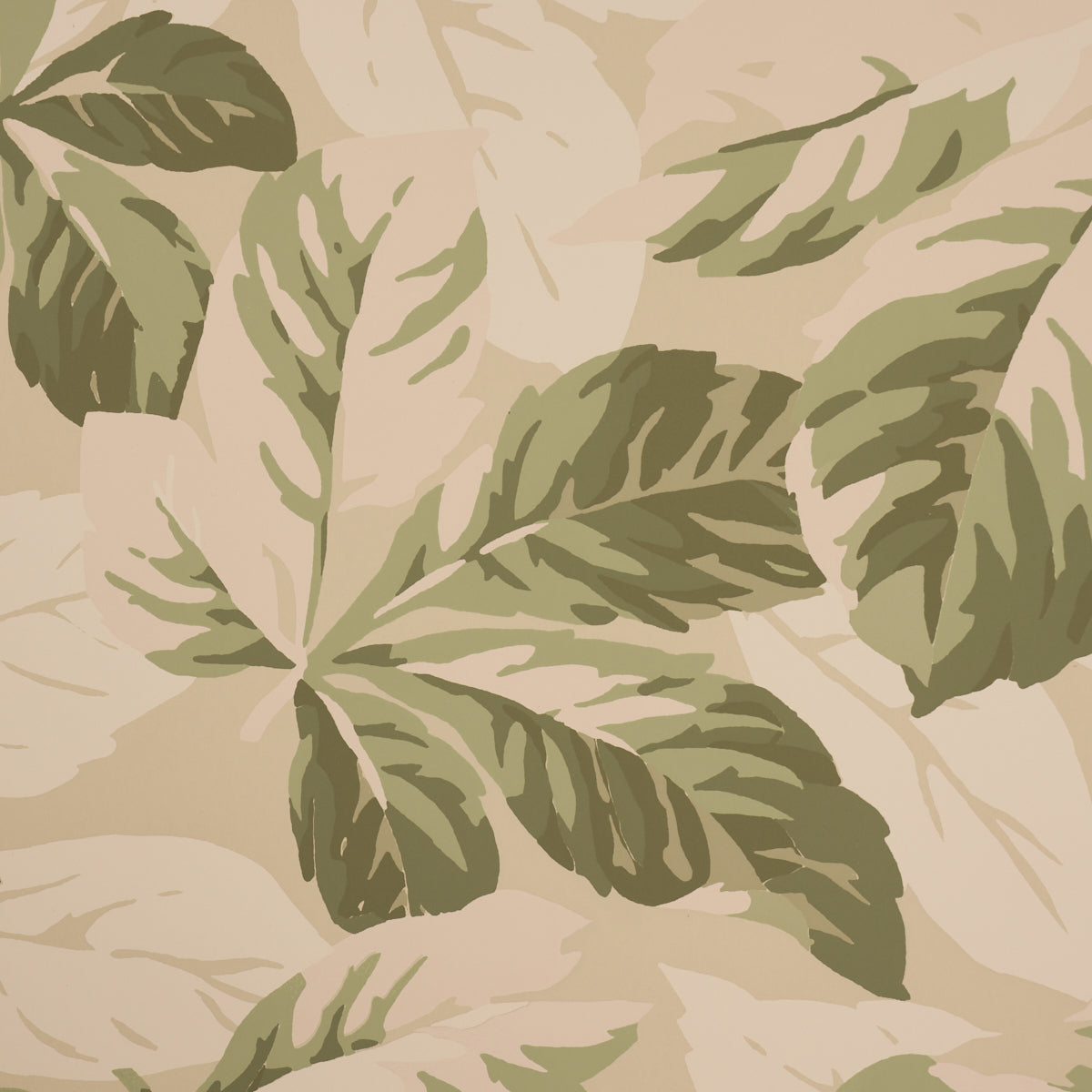 Arboreal Handprint Wallpaper in leaf color - pattern number 5016980 - by Schumacher in the Schumacher Classics collection