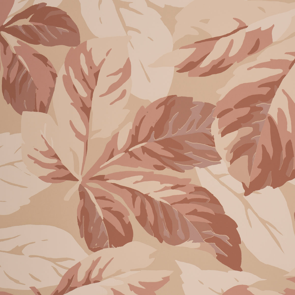 Arboreal Handprint Wallpaper in spice color - pattern number 5016982 - by Schumacher in the Schumacher Classics collection