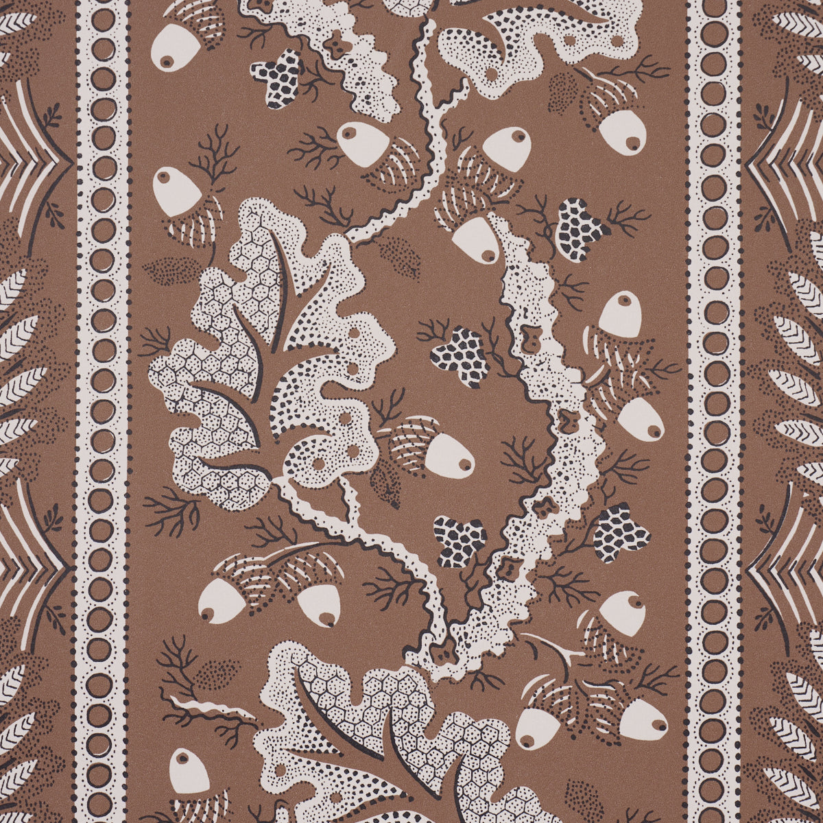 Richmond House Wallpaper in mocha color - pattern number 5017011 - by Schumacher in the A Country Life collection