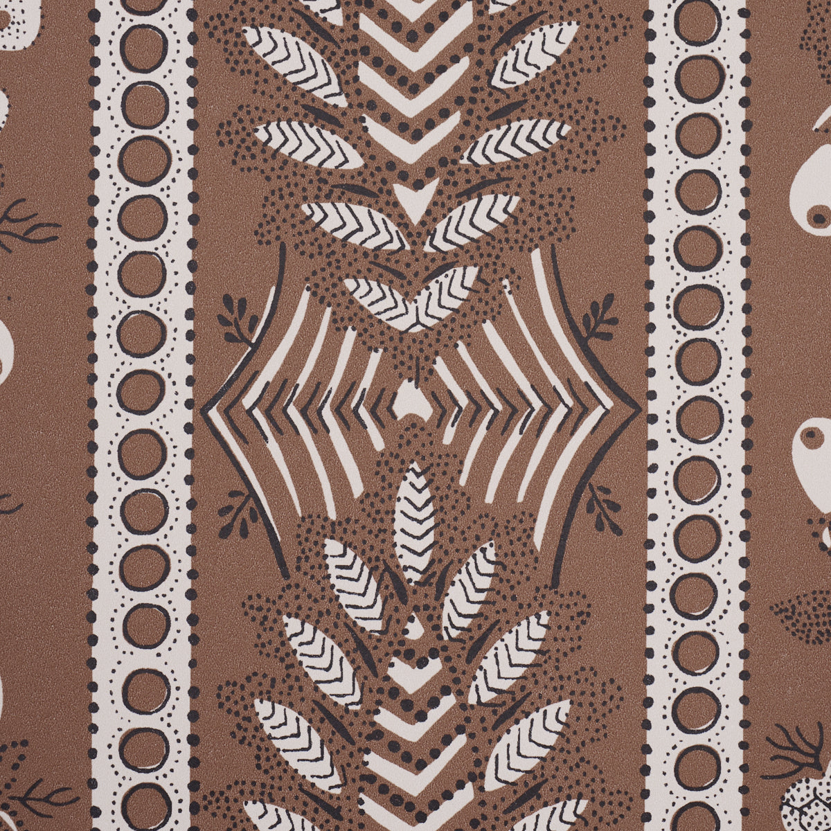 Richmond House Wallpaper in mocha color - pattern number 5017011 - by Schumacher in the A Country Life collection