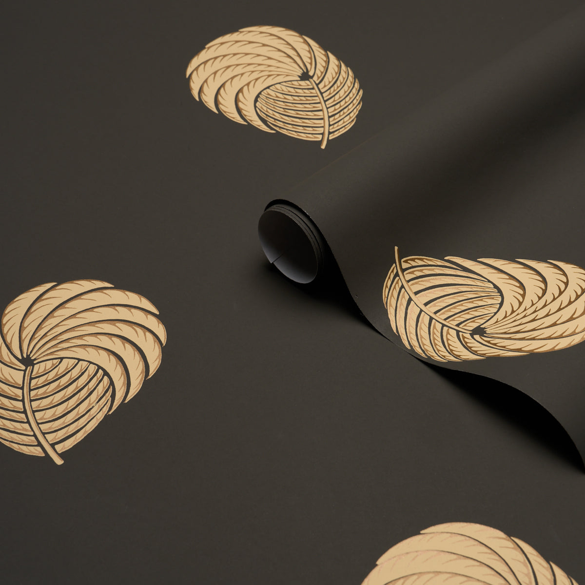 Royal Plume Wallpaper in carbon color - pattern number 5017050 - by Schumacher in the Rhythm In Motion collection