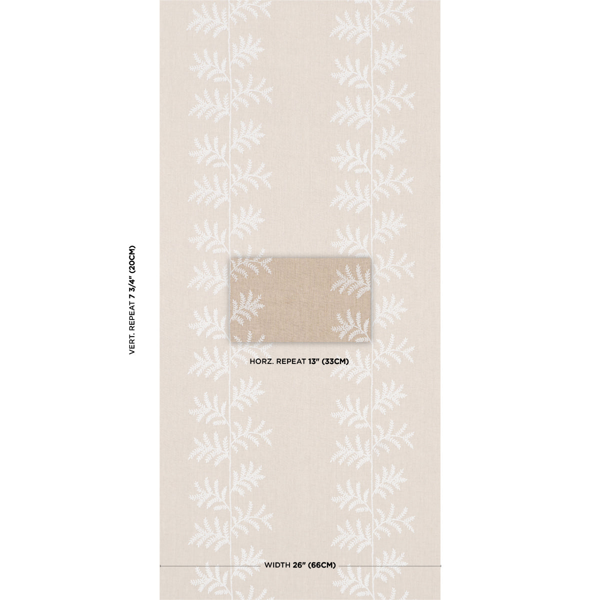 Eloise Embroidery Wallpaper in natural color - pattern number 5017101 - by Schumacher in the New Traditional collection