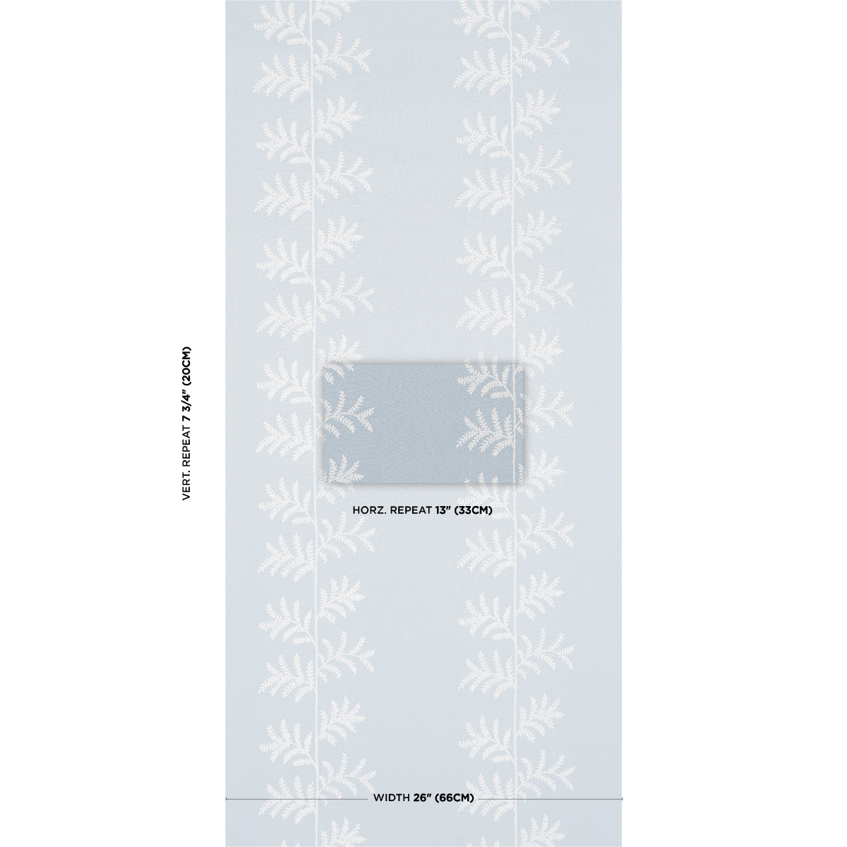 Eloise Embroidery Wallpaper in sky color - pattern number 5017102 - by Schumacher in the New Traditional collection