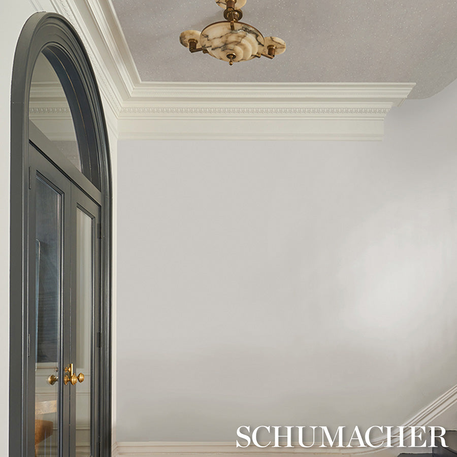 Brindille Starry Sky Wallpaper in dove color - pattern number 5017121 - by Schumacher in the Colette Cosentino collection