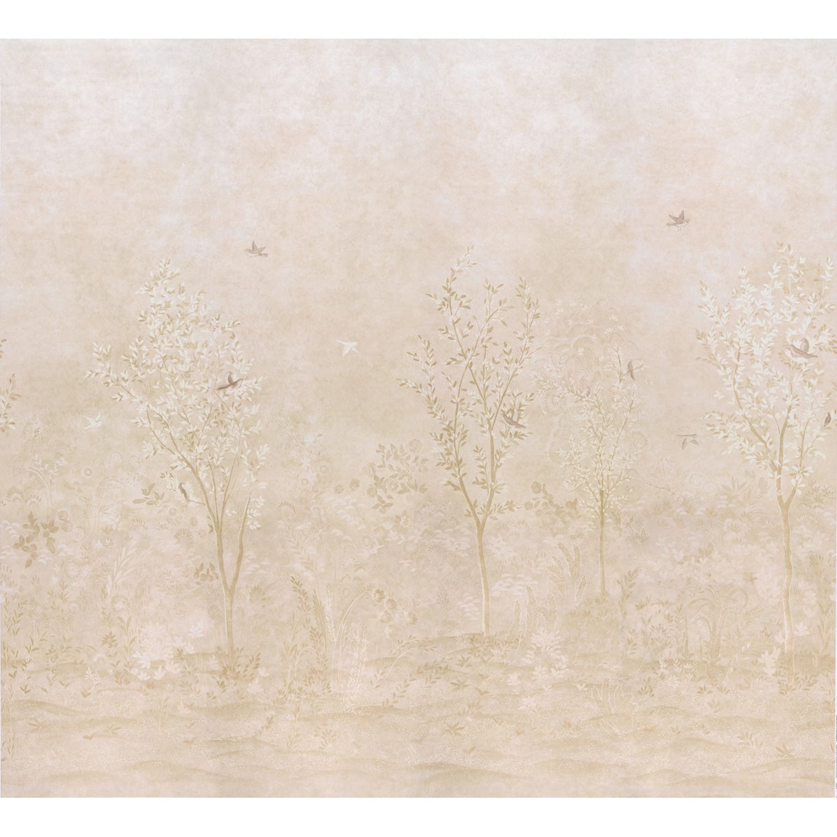 Sublime 4 Panel Set Wallpaper in parchment color - pattern number 5017131 - by Schumacher in the Colette Cosentino collection