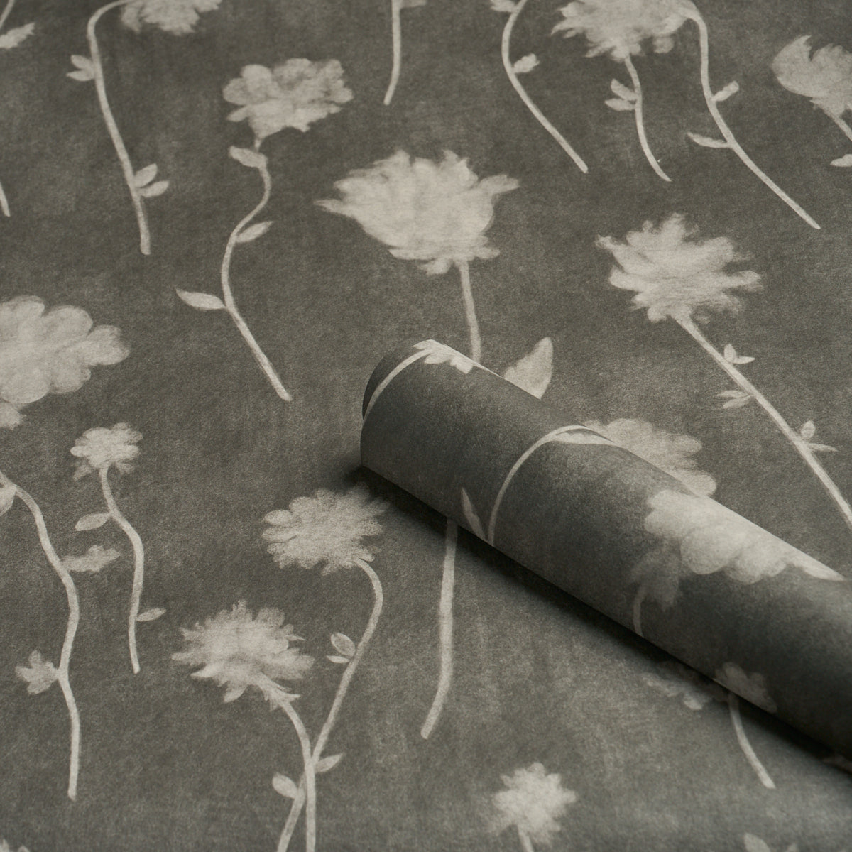 Before Midnight Wallpaper in charcoal color - pattern number 5017360 - by Schumacher in the Backdrop I collection