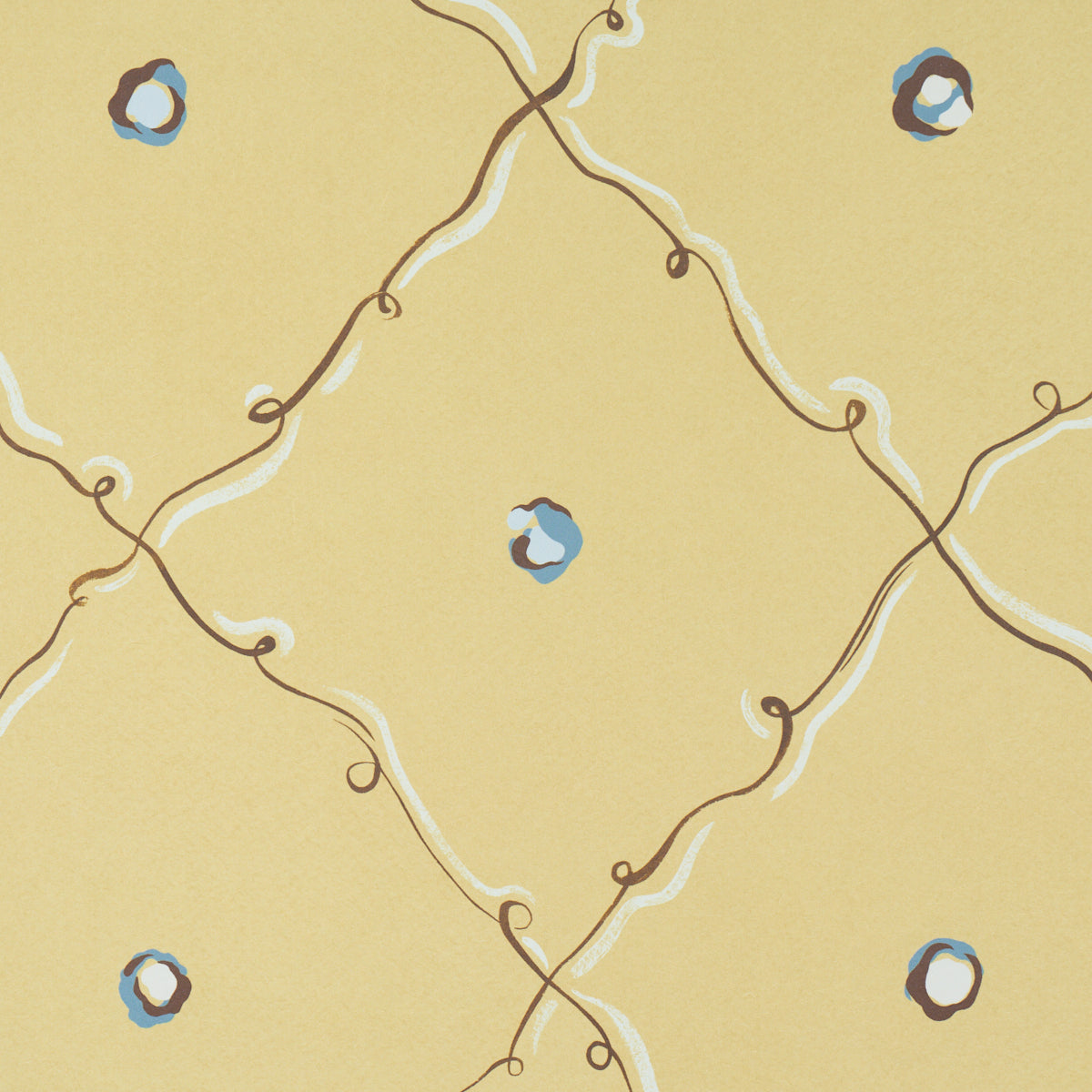 Colette Wallpaper in light yellow color - pattern number 5017373 - by Schumacher in the Backdrop I collection
