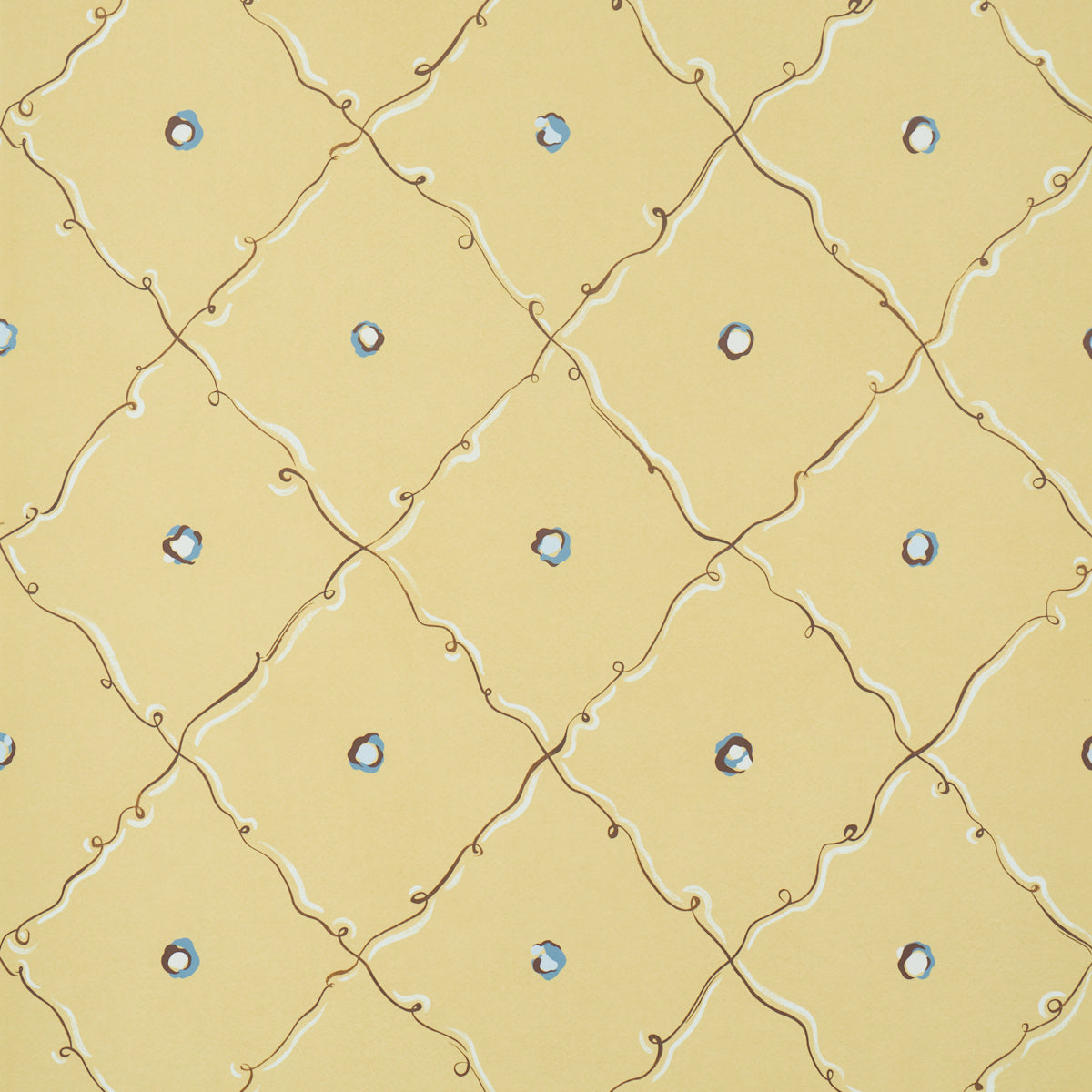 Colette Wallpaper in light yellow color - pattern number 5017373 - by Schumacher in the Backdrop I collection