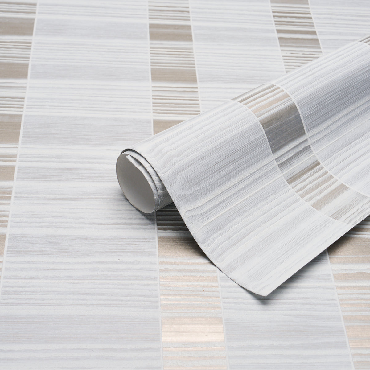 Orren Ridged Wallpaper in pewter color - pattern number 5017440 - by Schumacher in the Patterson Flynn collection
