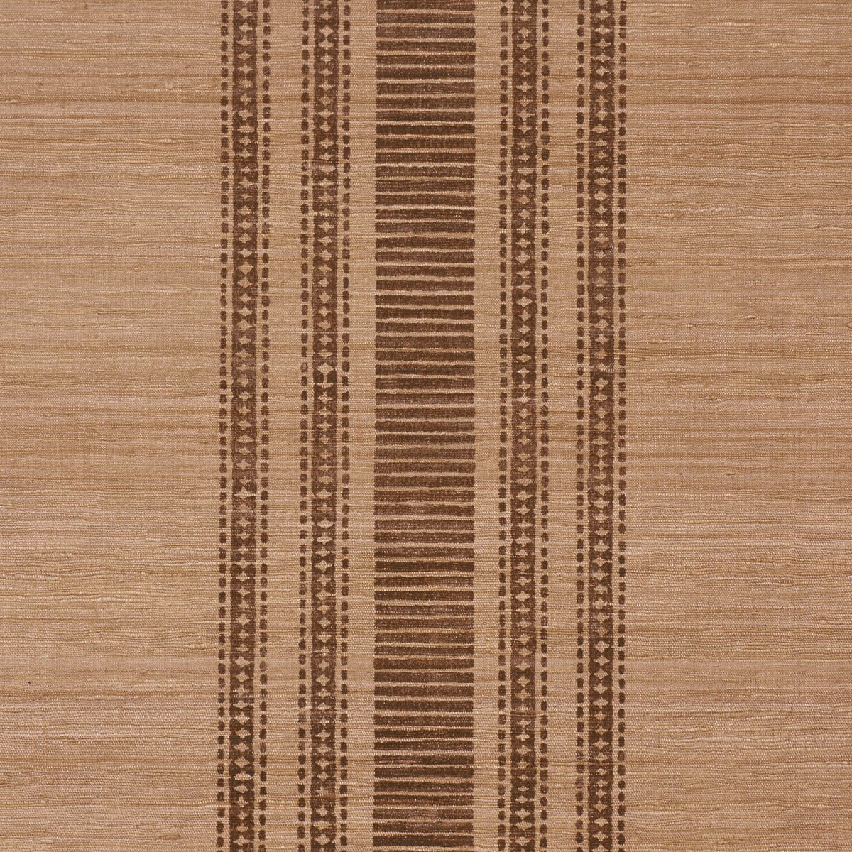 Cassia Silk Stripe Wallpaper in walnut color - pattern number 5017451 - by Schumacher in the Patterson Flynn collection