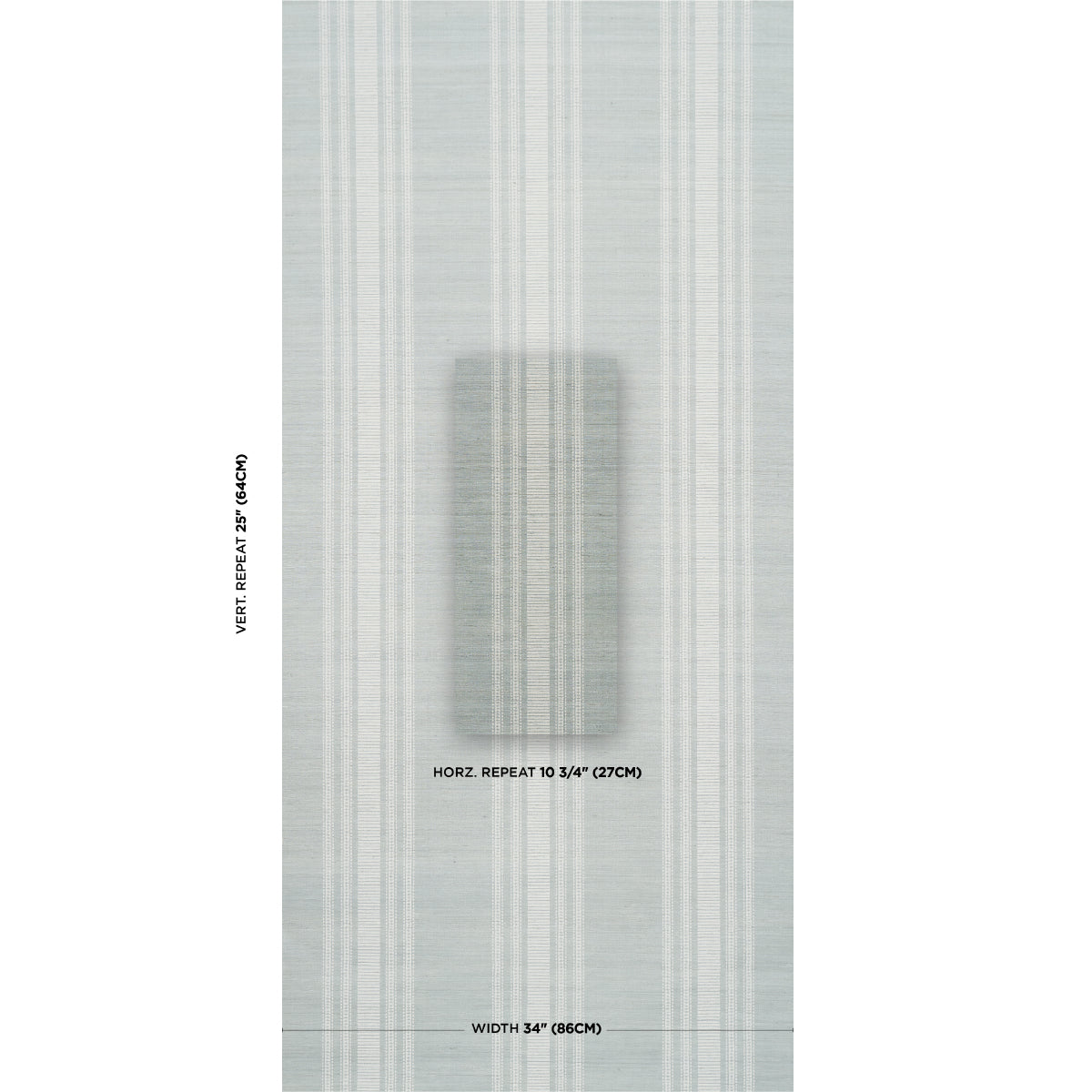 Cassia Silk Stripe Wallpaper in sky color - pattern number 5017452 - by Schumacher in the Patterson Flynn collection