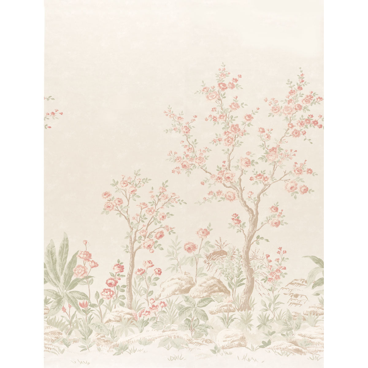 Charlottes Garden 2 Panel Set Wallpaper in petal color - pattern number 5017550 - by Schumacher in the Schumacher Classics collection