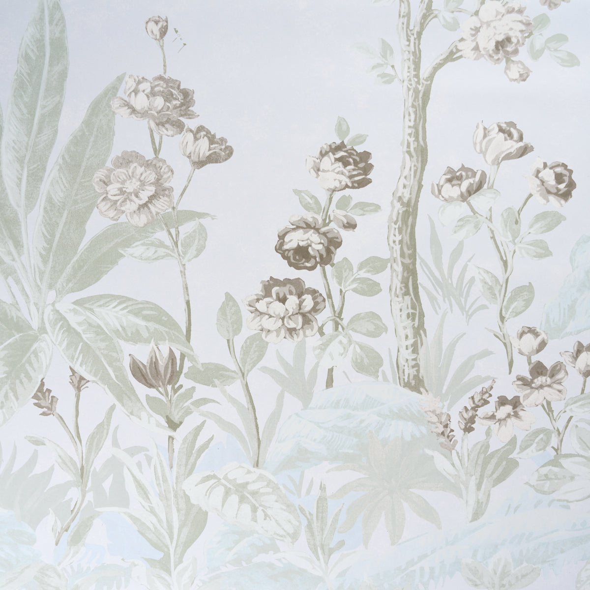 Charlottes Garden 2 Panel Set Wallpaper in periwinkle color - pattern number 5017552 - by Schumacher in the Schumacher Classics collection
