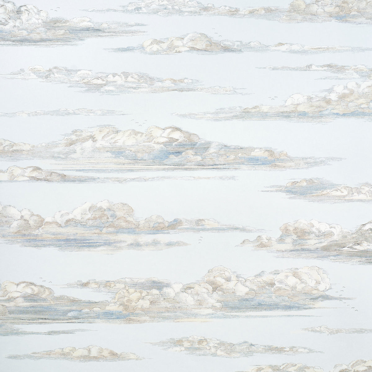 Mr Darcys Clouds wallpaper in sky color - pattern number 5017581 - by Schumacher in the Johnson Hartig for Libertine collection