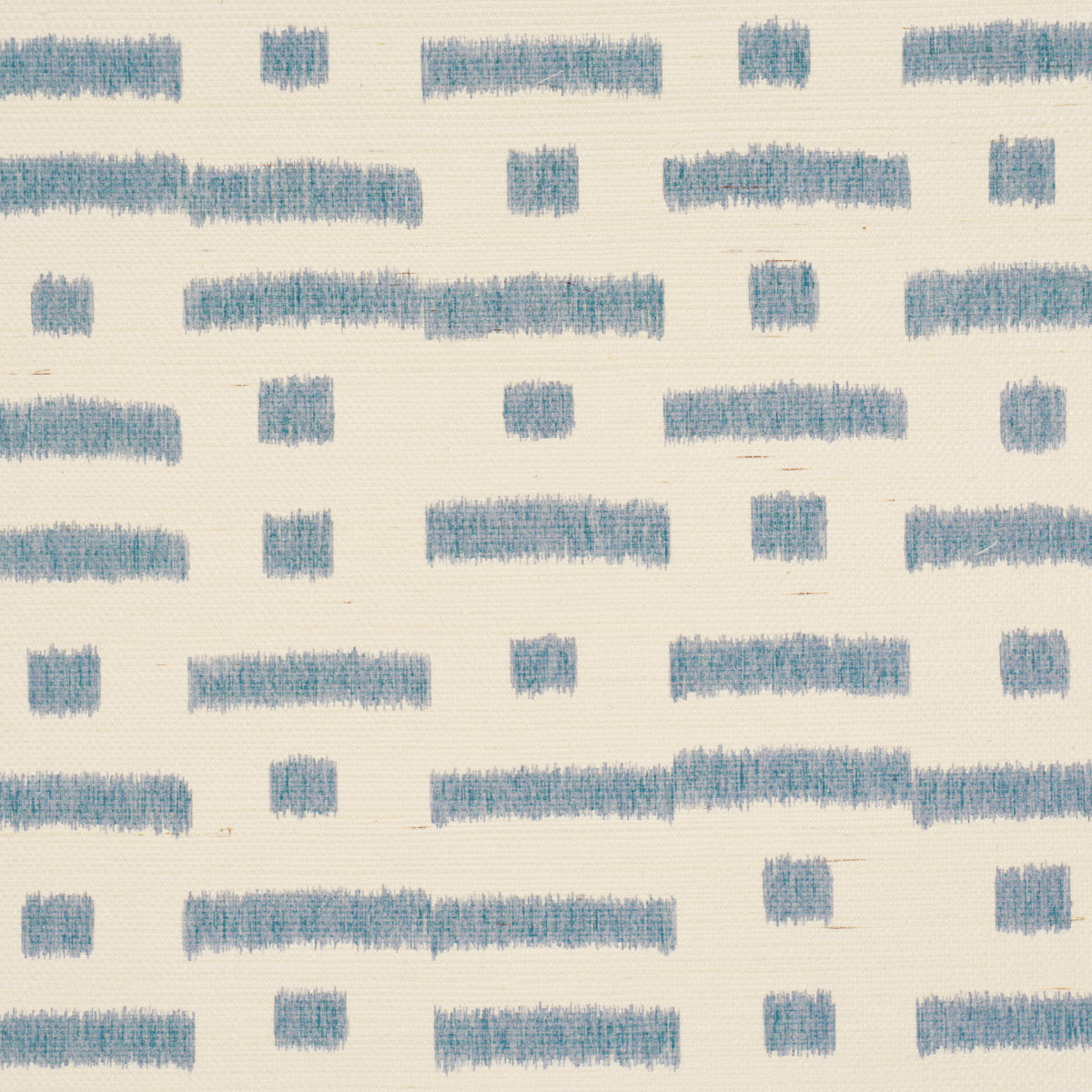 Abstract Ikat Sisal Wallpaper in cadet color - pattern number 5017590 - by Schumacher in the Perennial Favorites collection