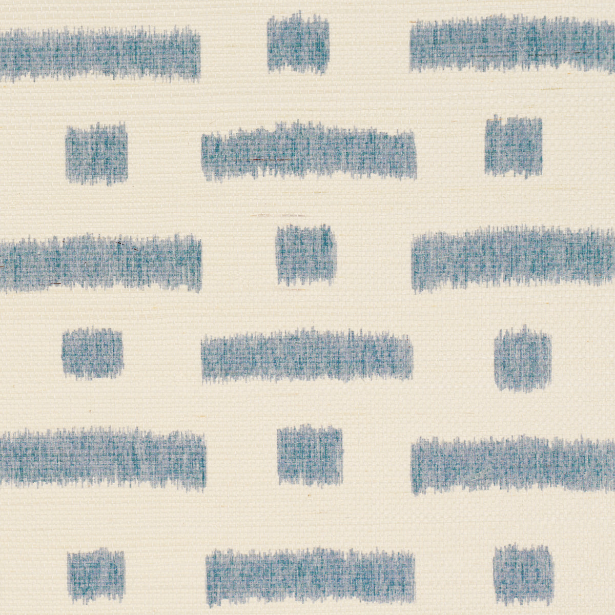 Abstract Ikat Sisal Wallpaper in cadet color - pattern number 5017590 - by Schumacher in the Perennial Favorites collection