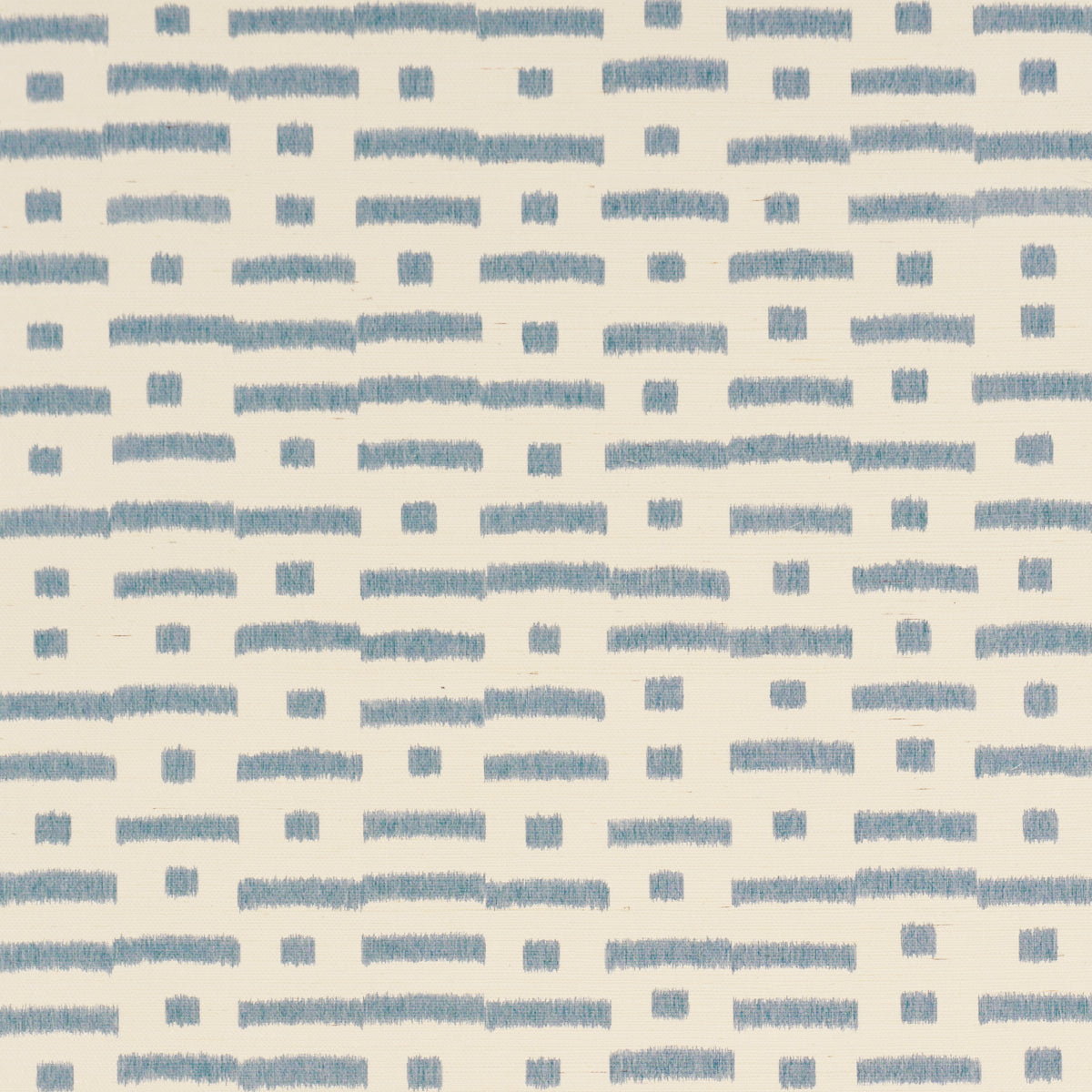 Abstract Ikat Sisal Wallpaper in cadet color - pattern number 5017590 - by Schumacher in the Perennial Favorites collection