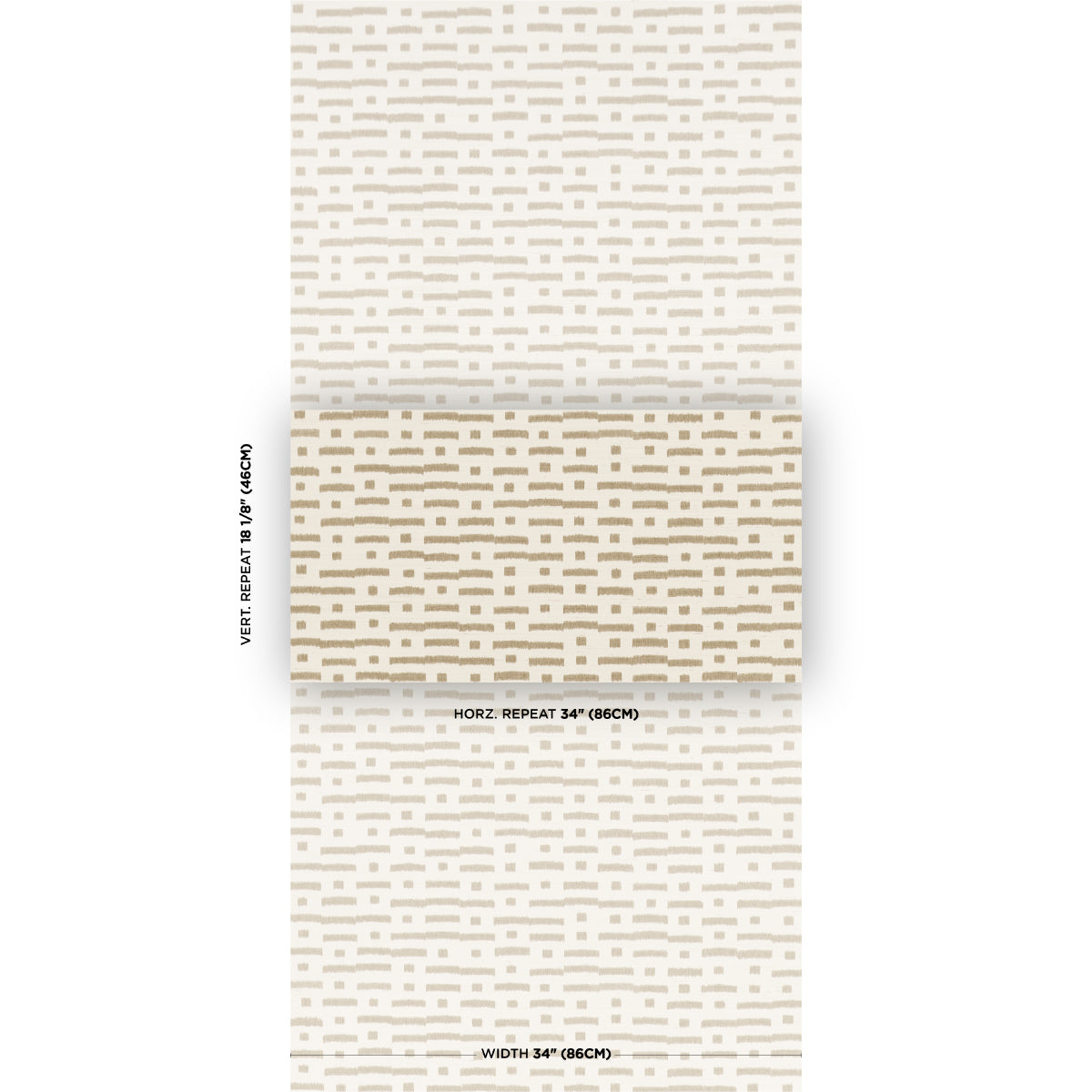 Abstract Ikat Sisal Wallpaper in taupe color - pattern number 5017592 - by Schumacher in the Perennial Favorites collection