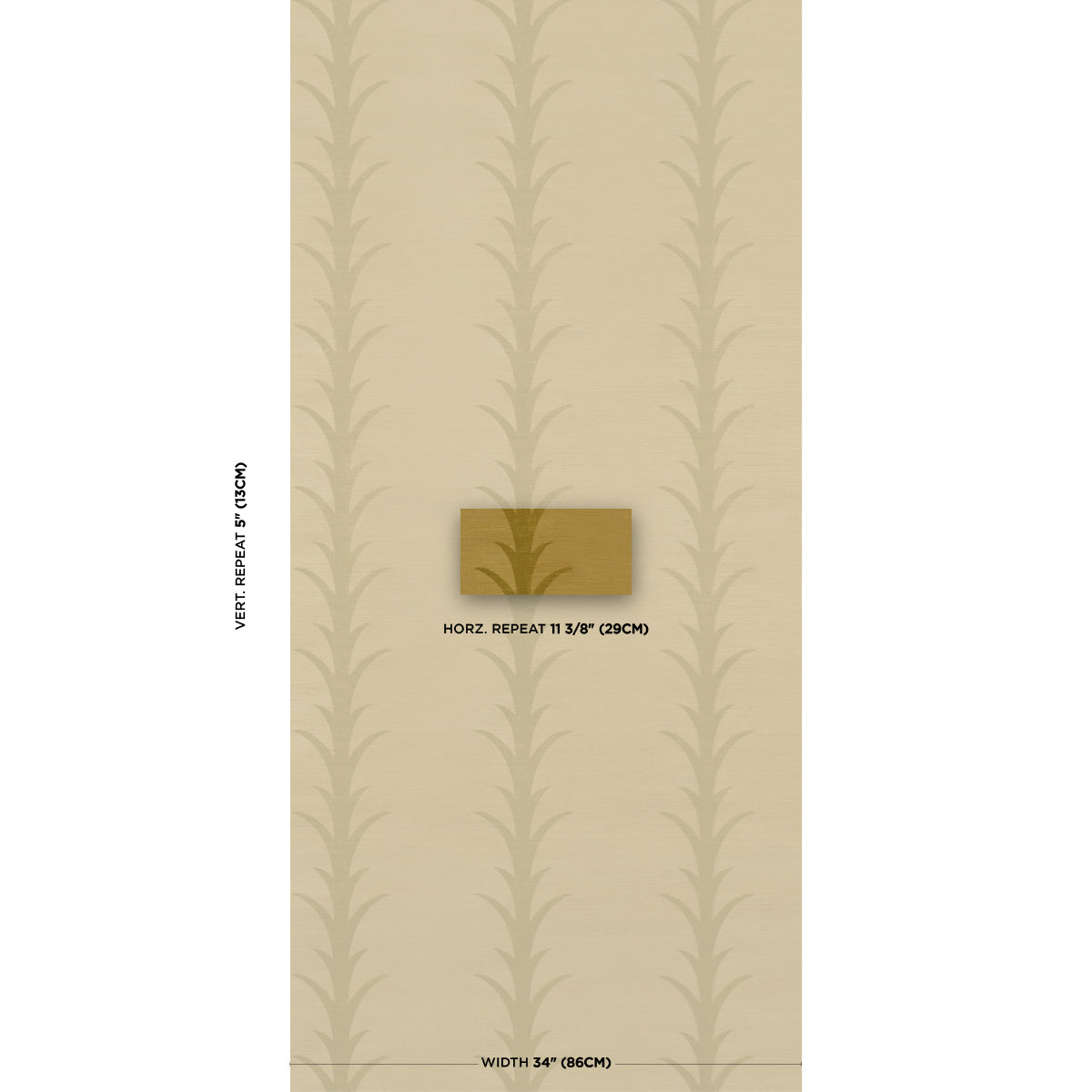 Acanthus Stripe Sisal Wallpaper in celery color - pattern number 5017650 - by Schumacher in the Atelier Paris collection