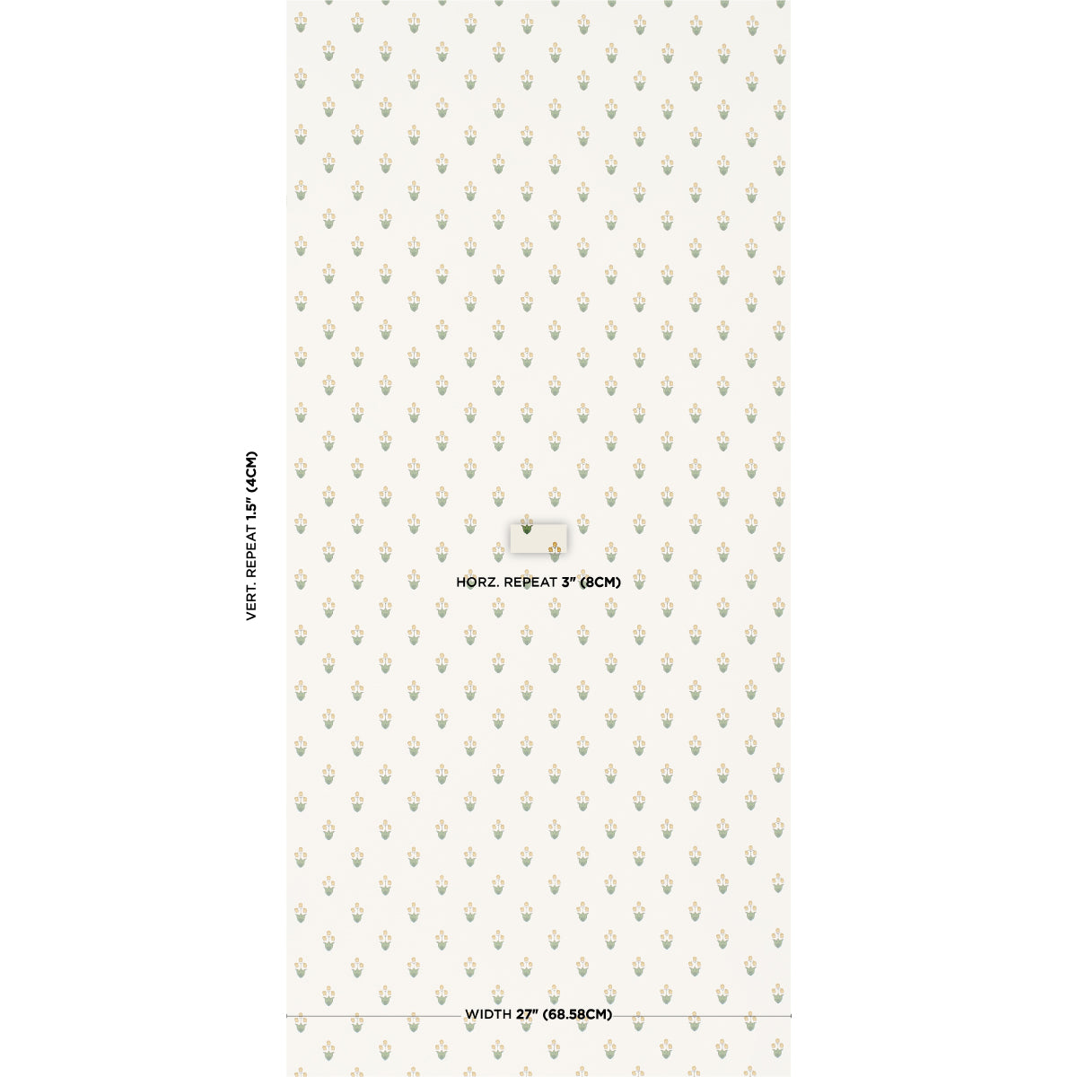 Moira Hand Print Wallpaper in marigold color - pattern number 5017660 - by Schumacher in the Prairie collection