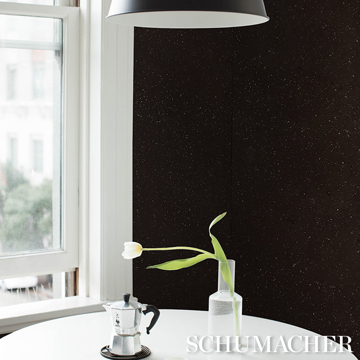 Nova Texture Wallpaper in espresso color - pattern number 5017680 - by Schumacher in the Novelty and Textured Wallcovering collection
