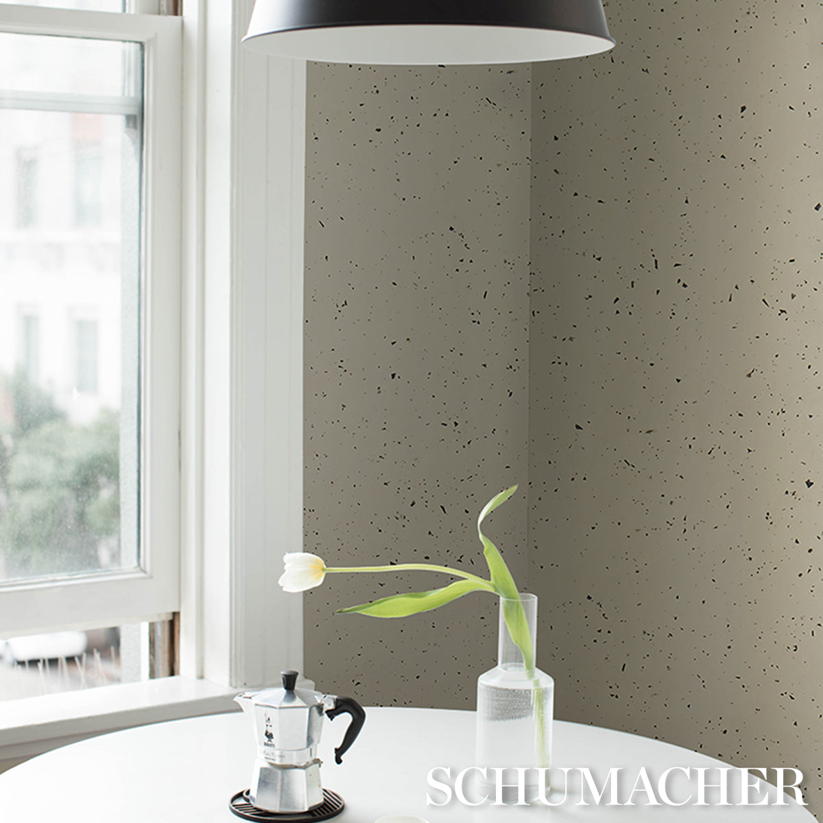 Nova Texture Wallpaper in pearl color - pattern number 5017681 - by Schumacher in the Novelty and Textured Wallcovering collection