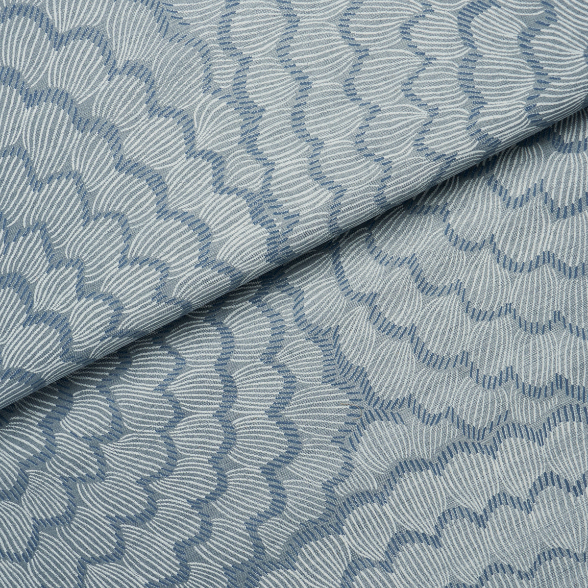 Feather Bloom Sisal Wallpaper in cornflower color - pattern number 5017711 - by Schumacher in the Perennial Favorites collection