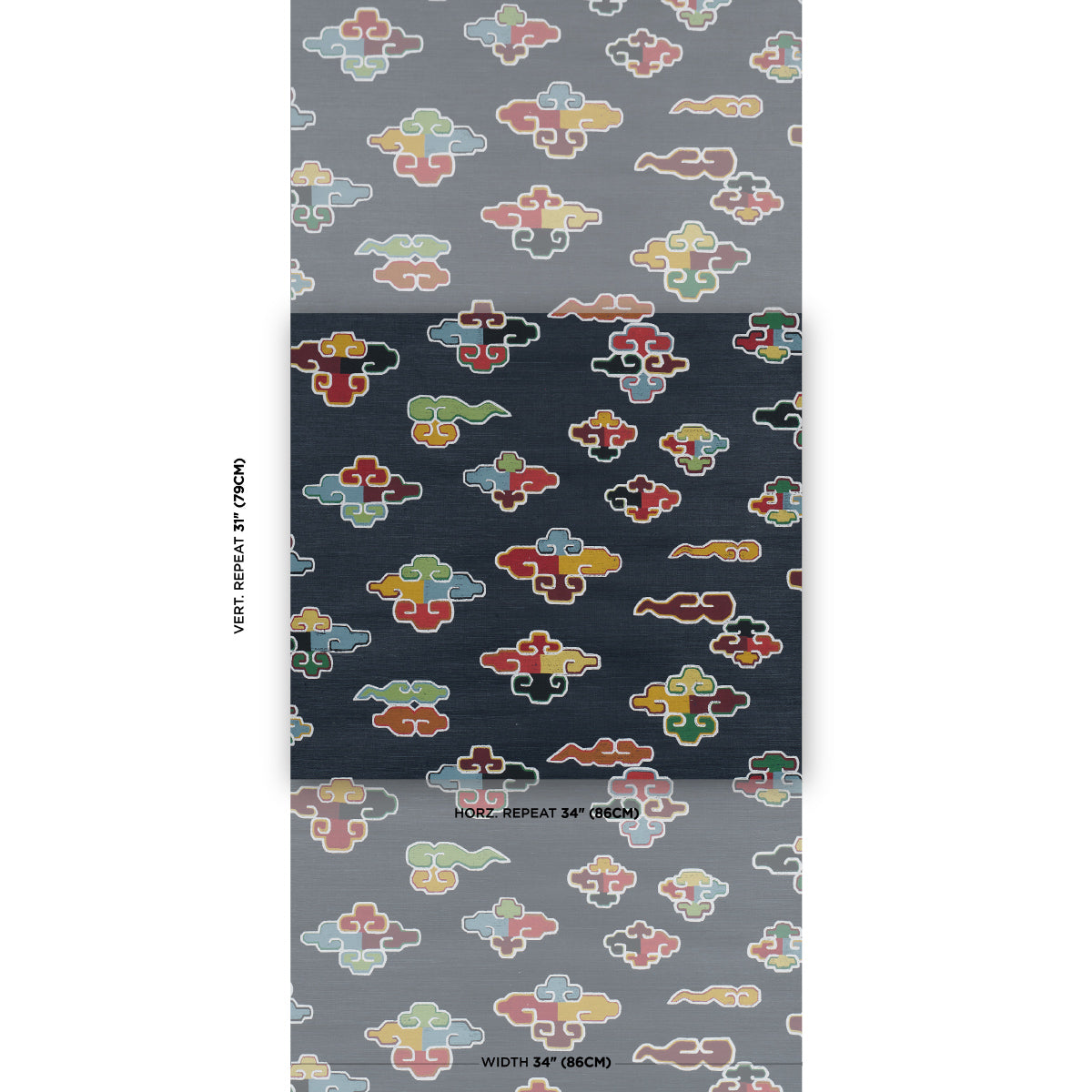 In Dreams Wallpaper in midnight color - pattern number 5017762 - by Schumacher in the Cristina Buckley collection
