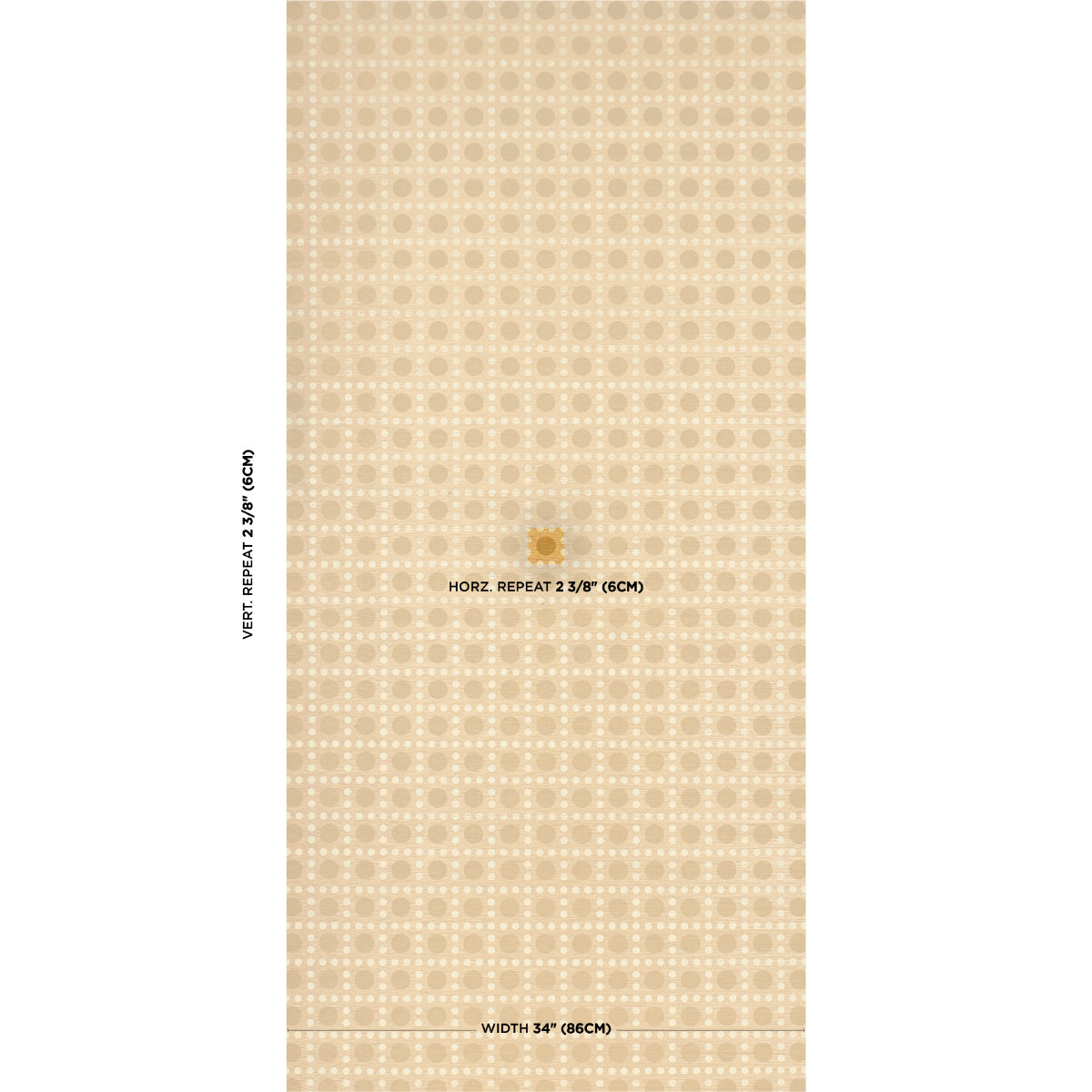 Puntini Sisal Wallpaper in tanlines color - pattern number 5017870 - by Schumacher in the Backdrop I collection